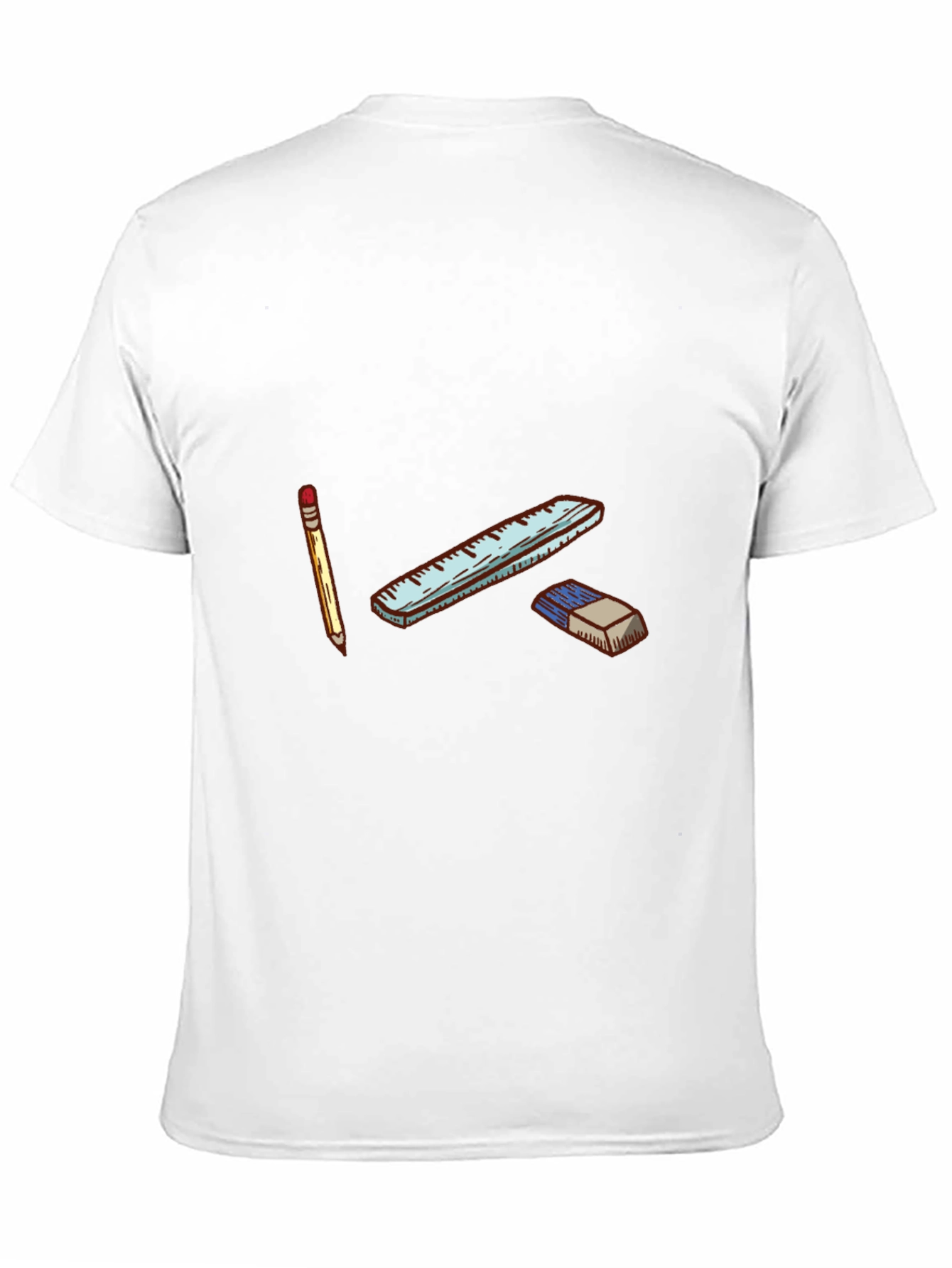 Pencil Ruler & Eraser Graphic Tee