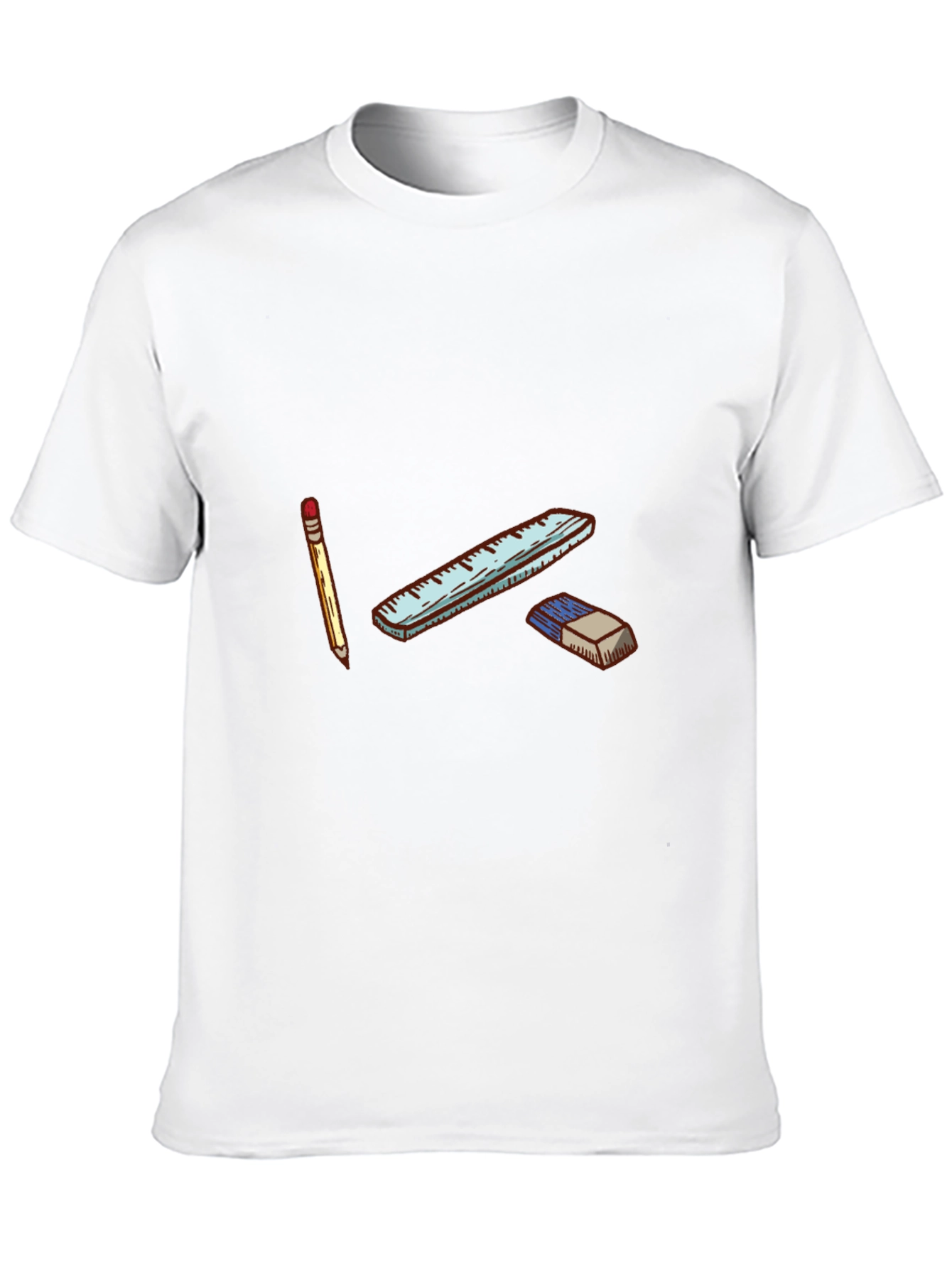 Pencil Ruler & Eraser Graphic Tee