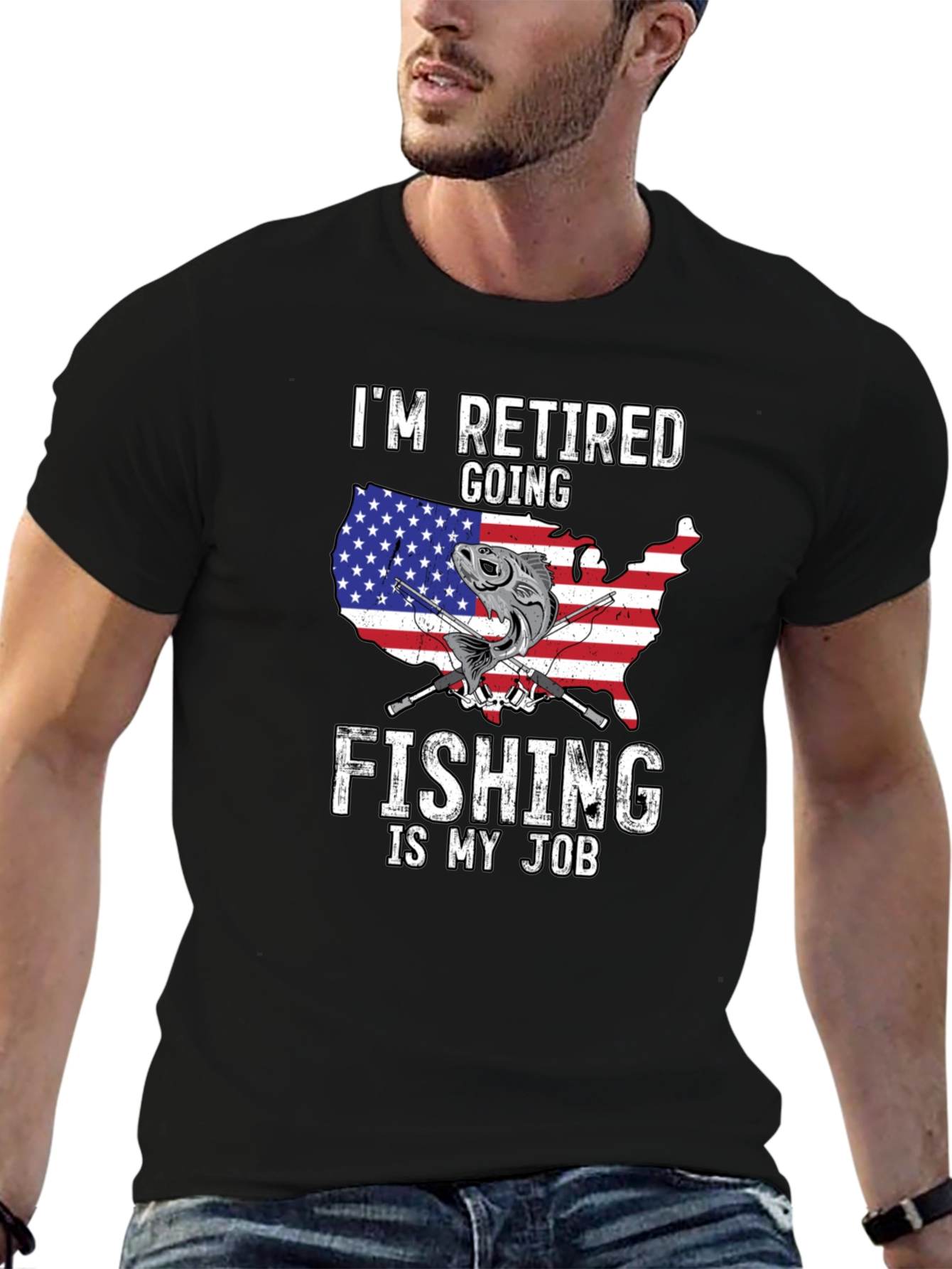 Retired Fishing T-Shirt - USA Design