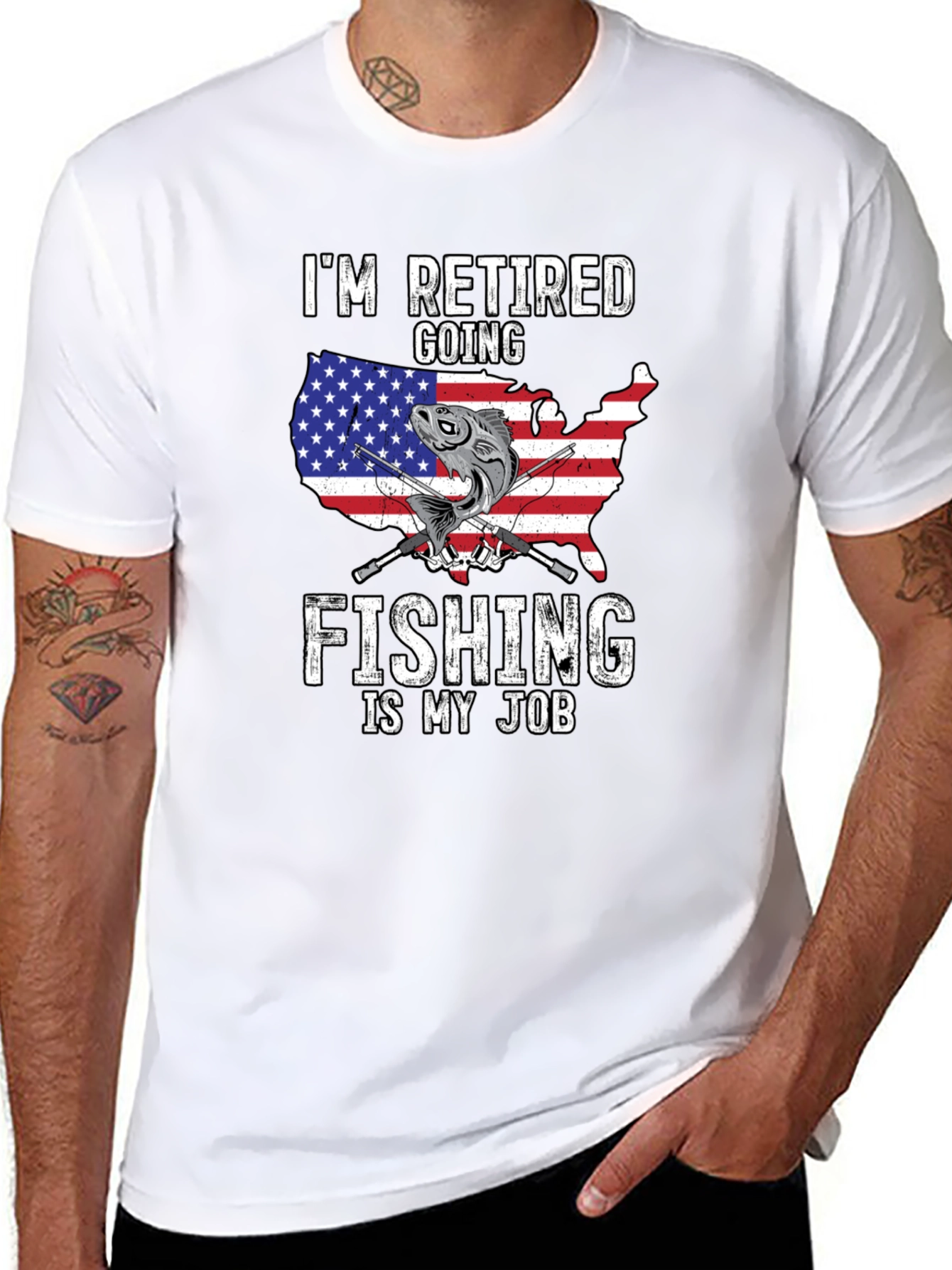 Retired Fishing T-Shirt - USA Design