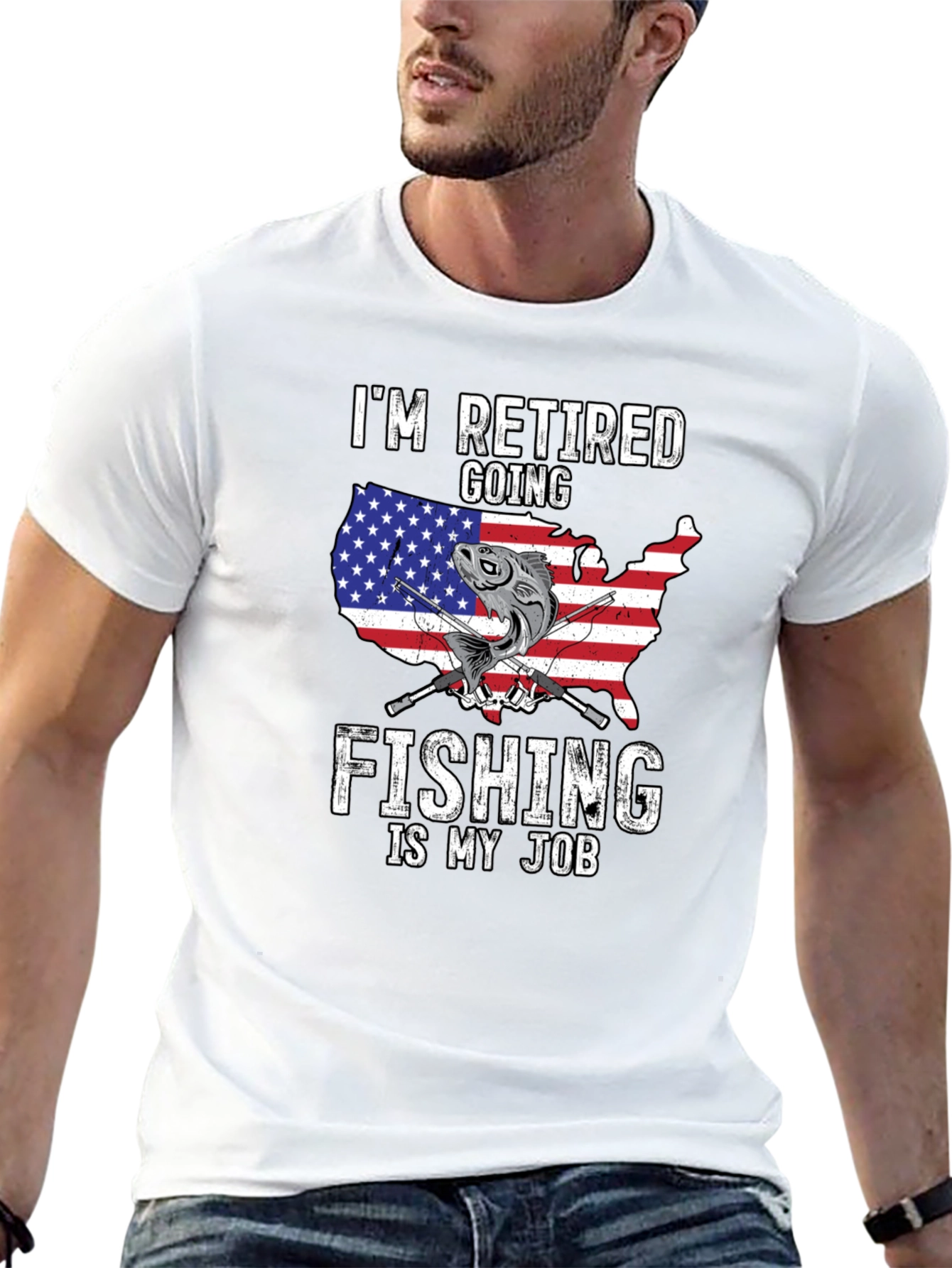 Retired Fishing T-Shirt - USA Design