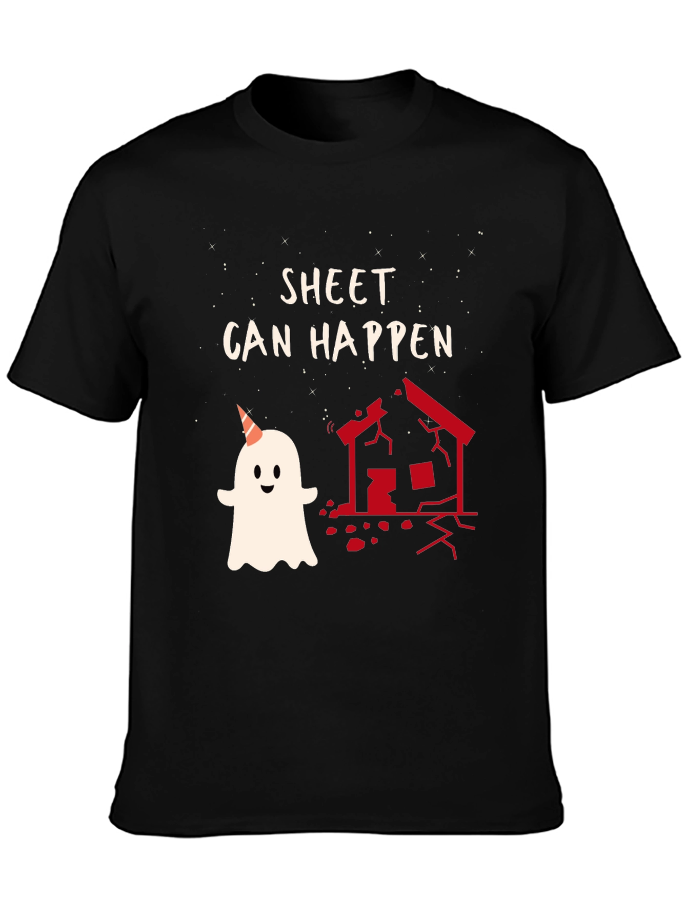 Sheet Can Happen Funny Ghost T-Shirt