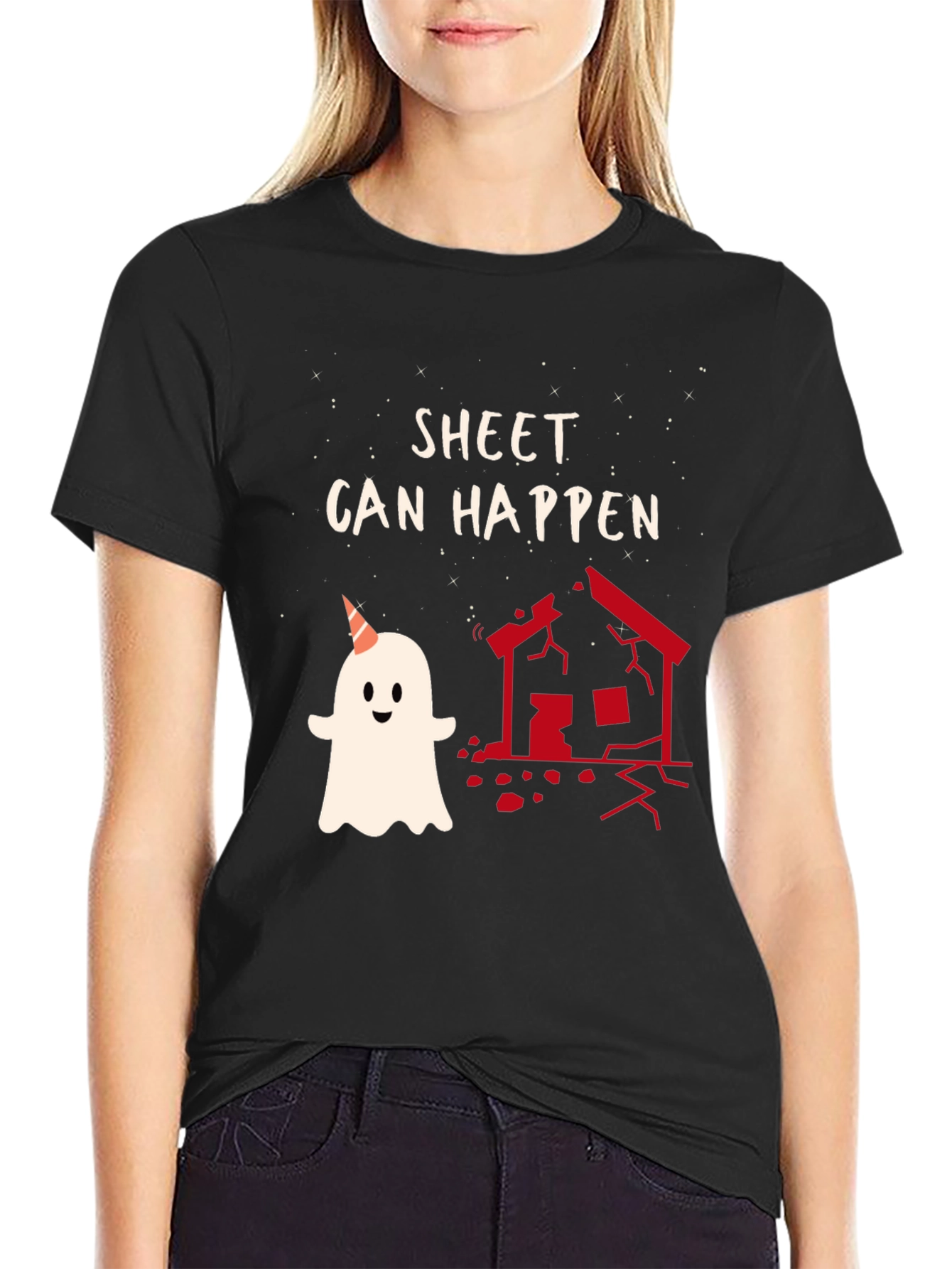 Sheet Can Happen Funny Ghost T-Shirt