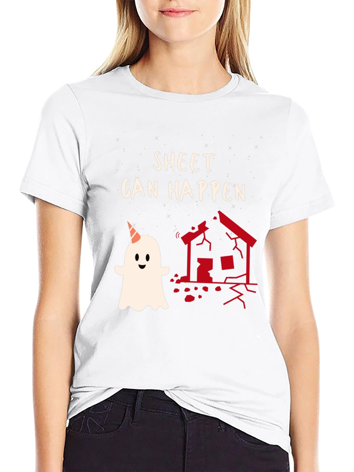 Sheet Can Happen Funny Ghost T-Shirt