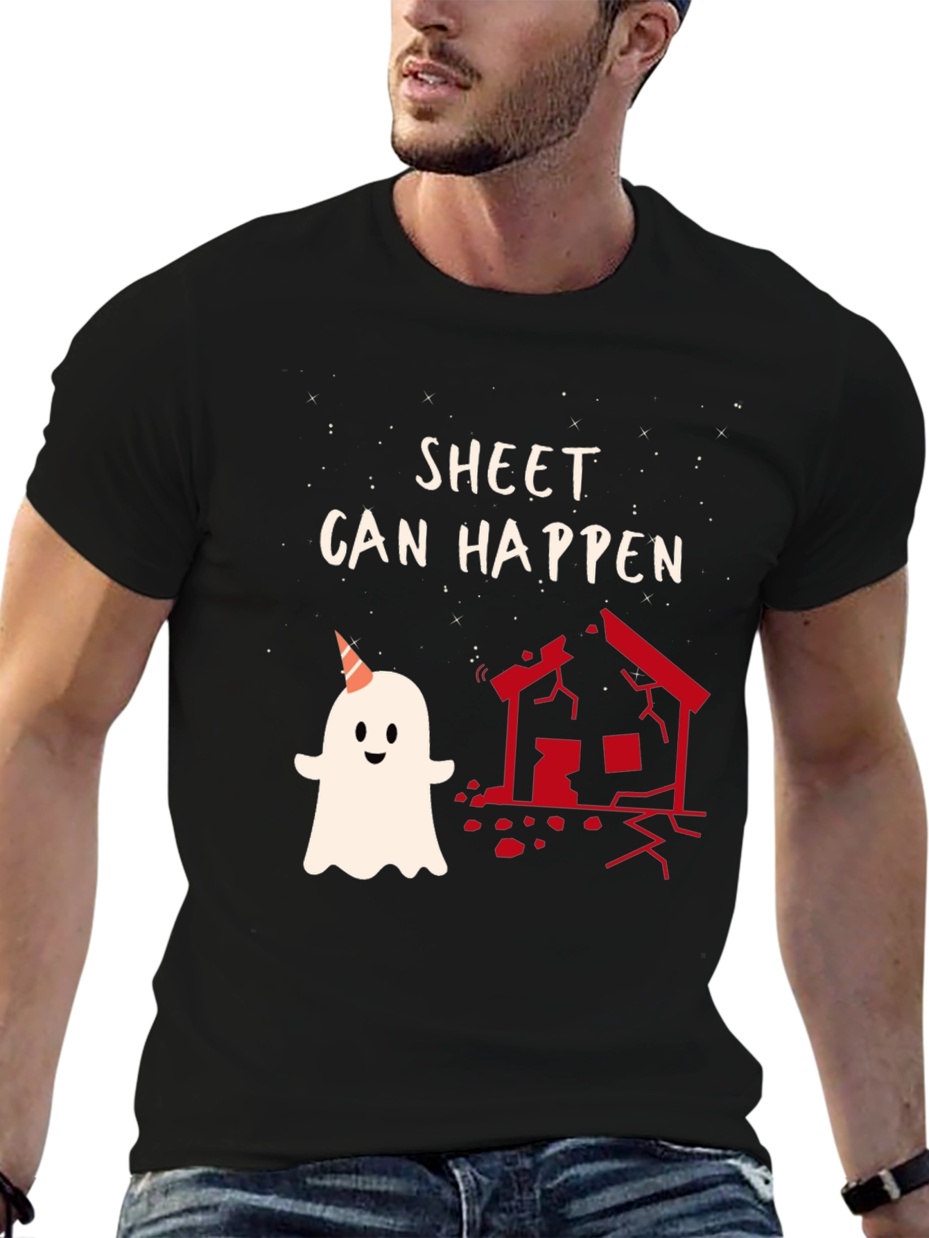 Sheet Can Happen Funny Ghost T-Shirt