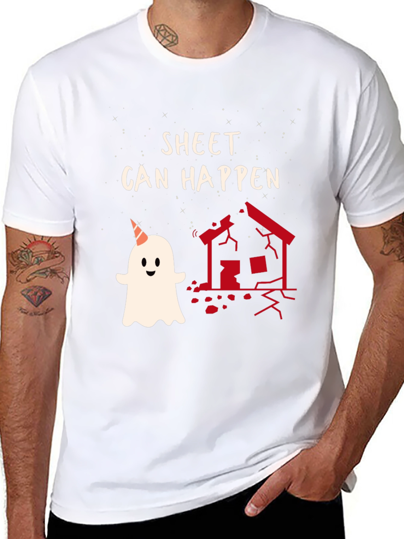 Sheet Can Happen Funny Ghost T-Shirt