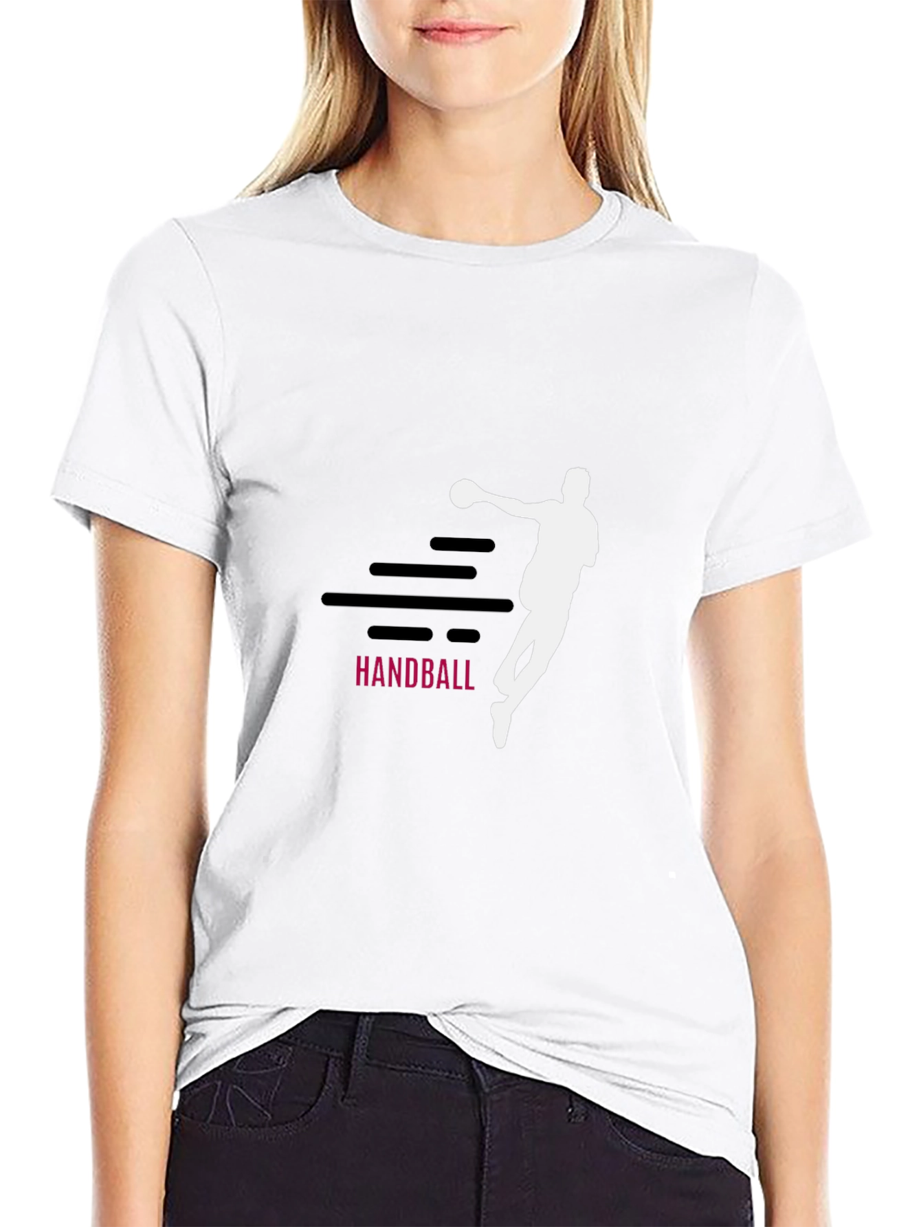 Handball Graphic Tee - Sporty Black T-Shirt