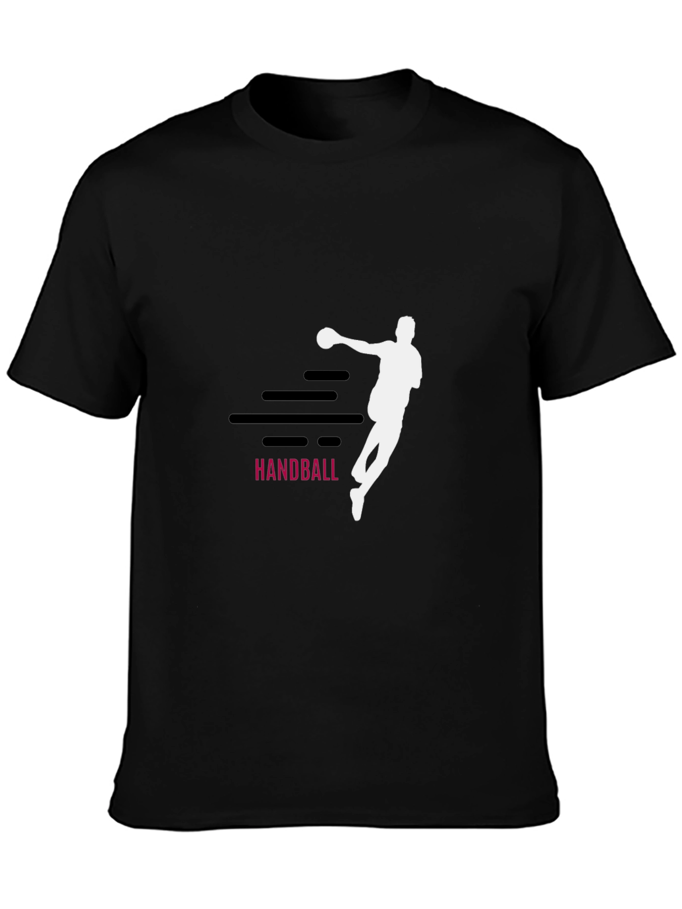 Handball Graphic Tee - Sporty Black T-Shirt