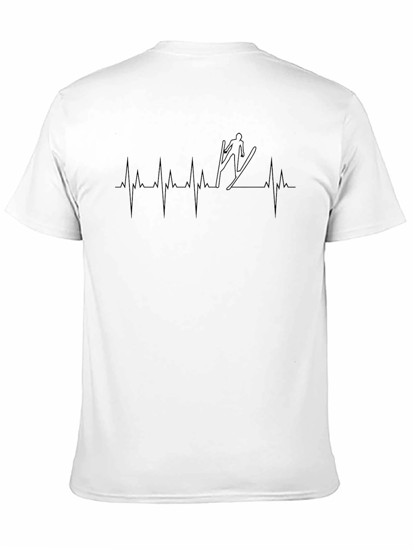 Heartbeat Ski Jumper Black T-Shirt