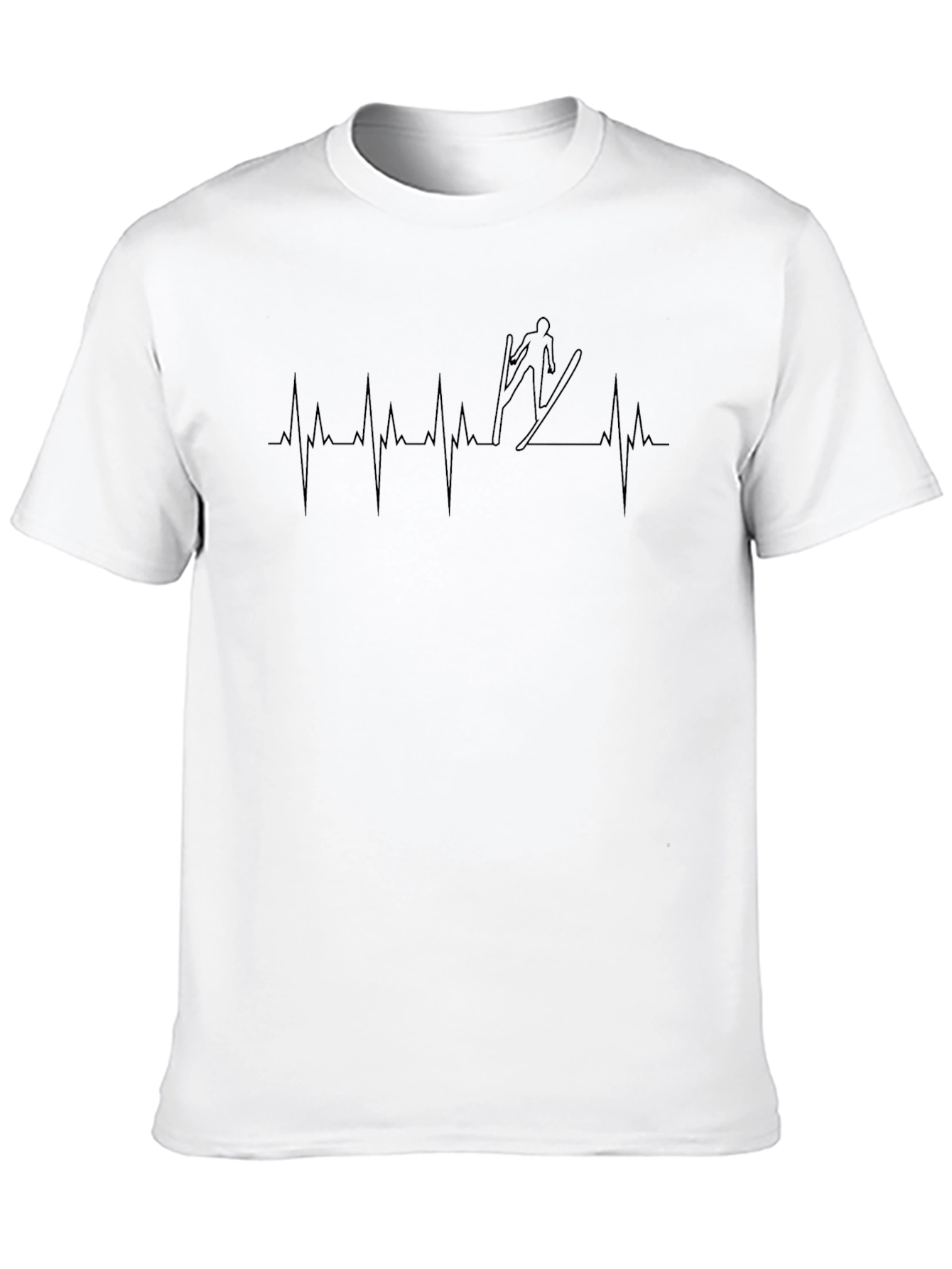 Heartbeat Ski Jumper Black T-Shirt