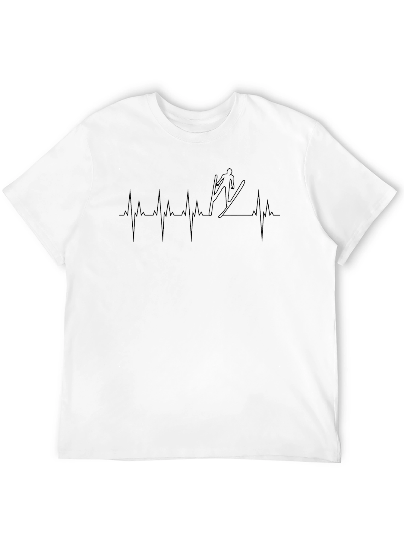 Heartbeat Ski Jumper Black T-Shirt