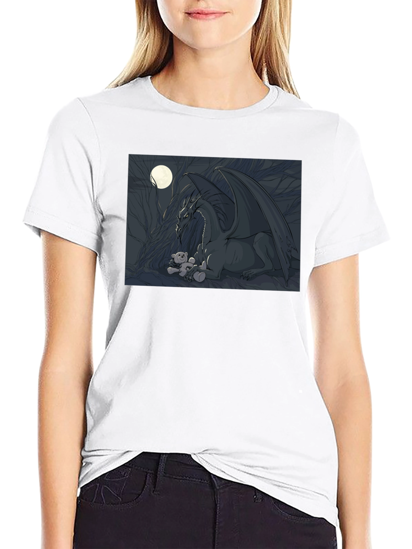 Dragon & Teddy Bear Graphic Tee