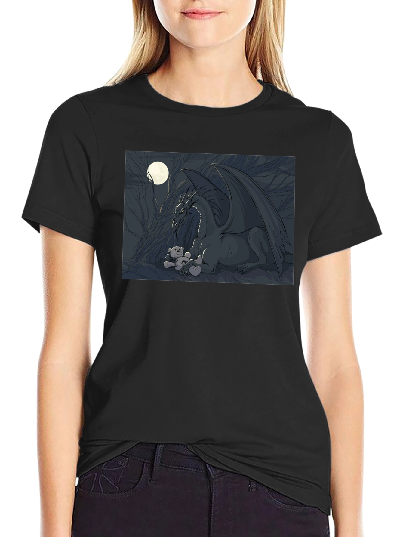Dragon & Teddy Bear Graphic Tee