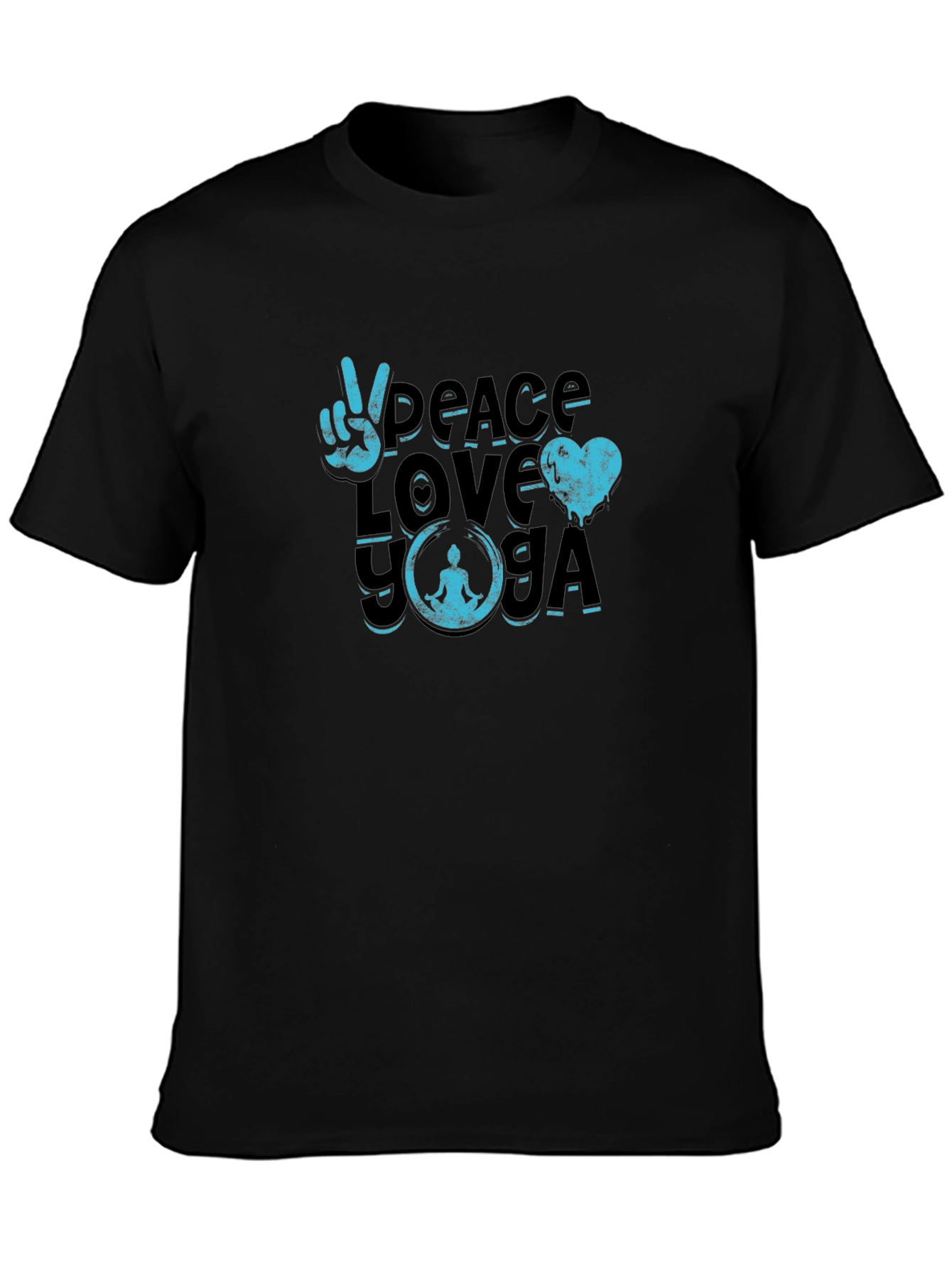 Peace Love Yoga Graphic T-Shirt