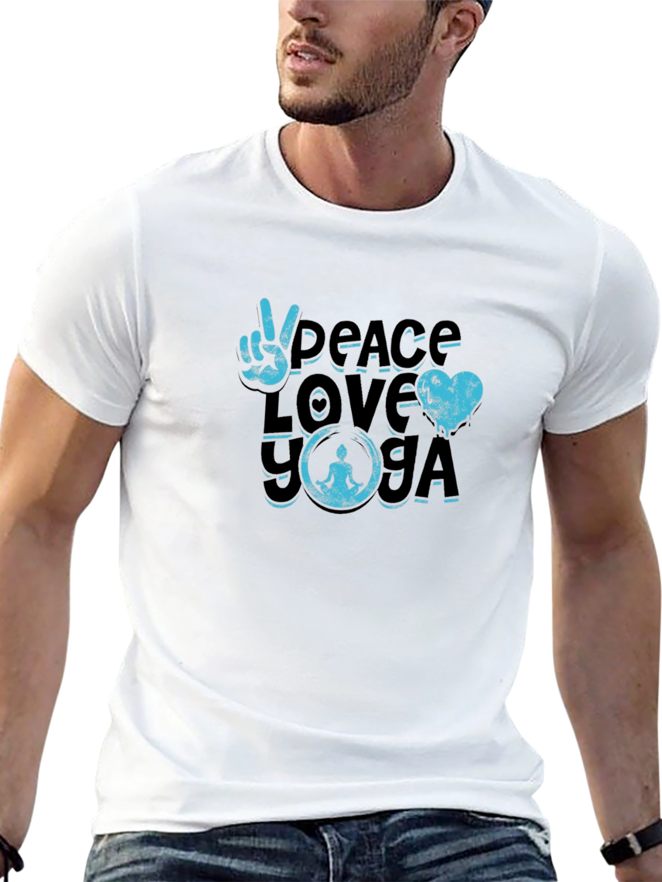 Peace Love Yoga Graphic T-Shirt