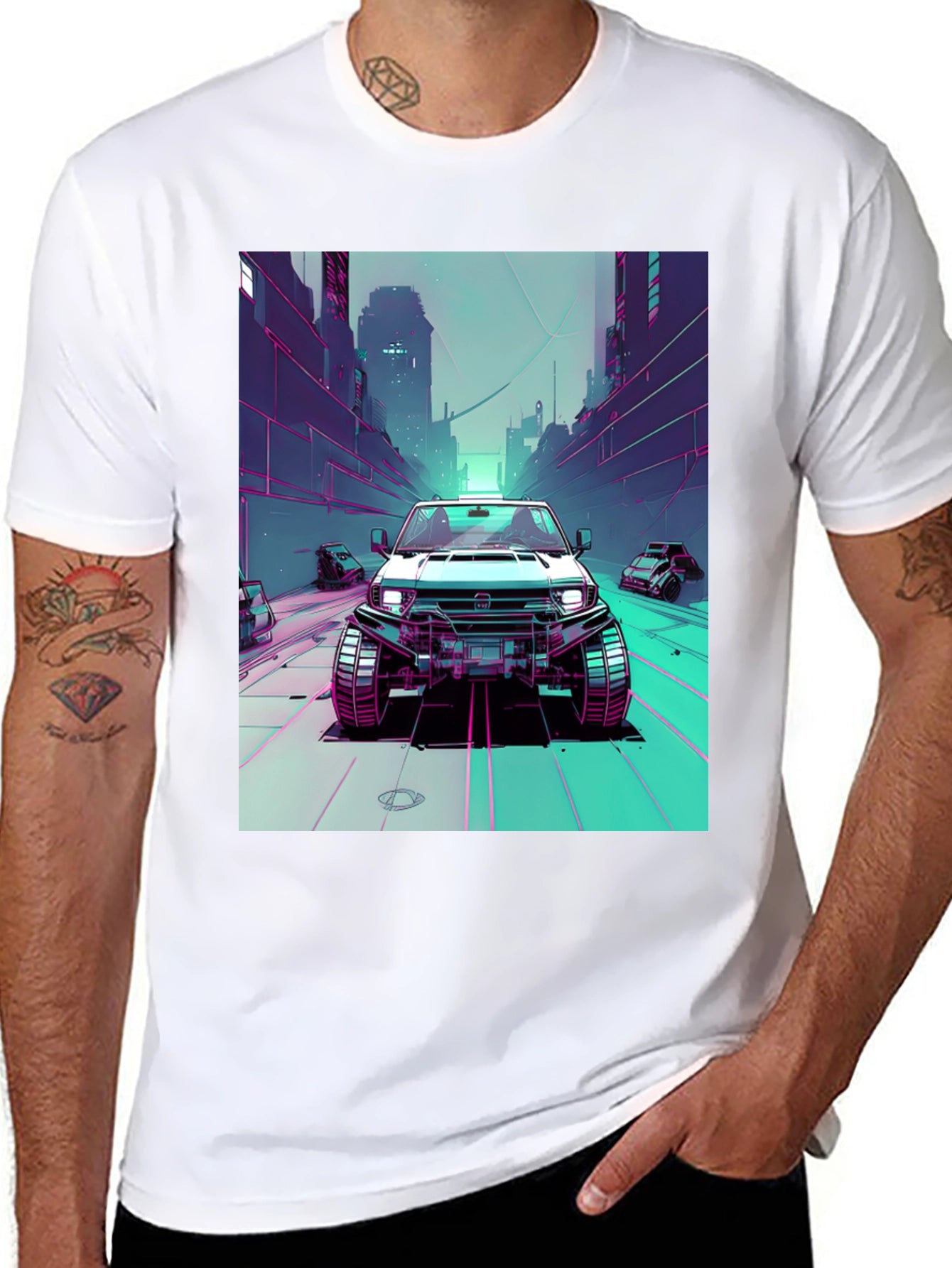 Retro Cyberpunk Car T-Shirt