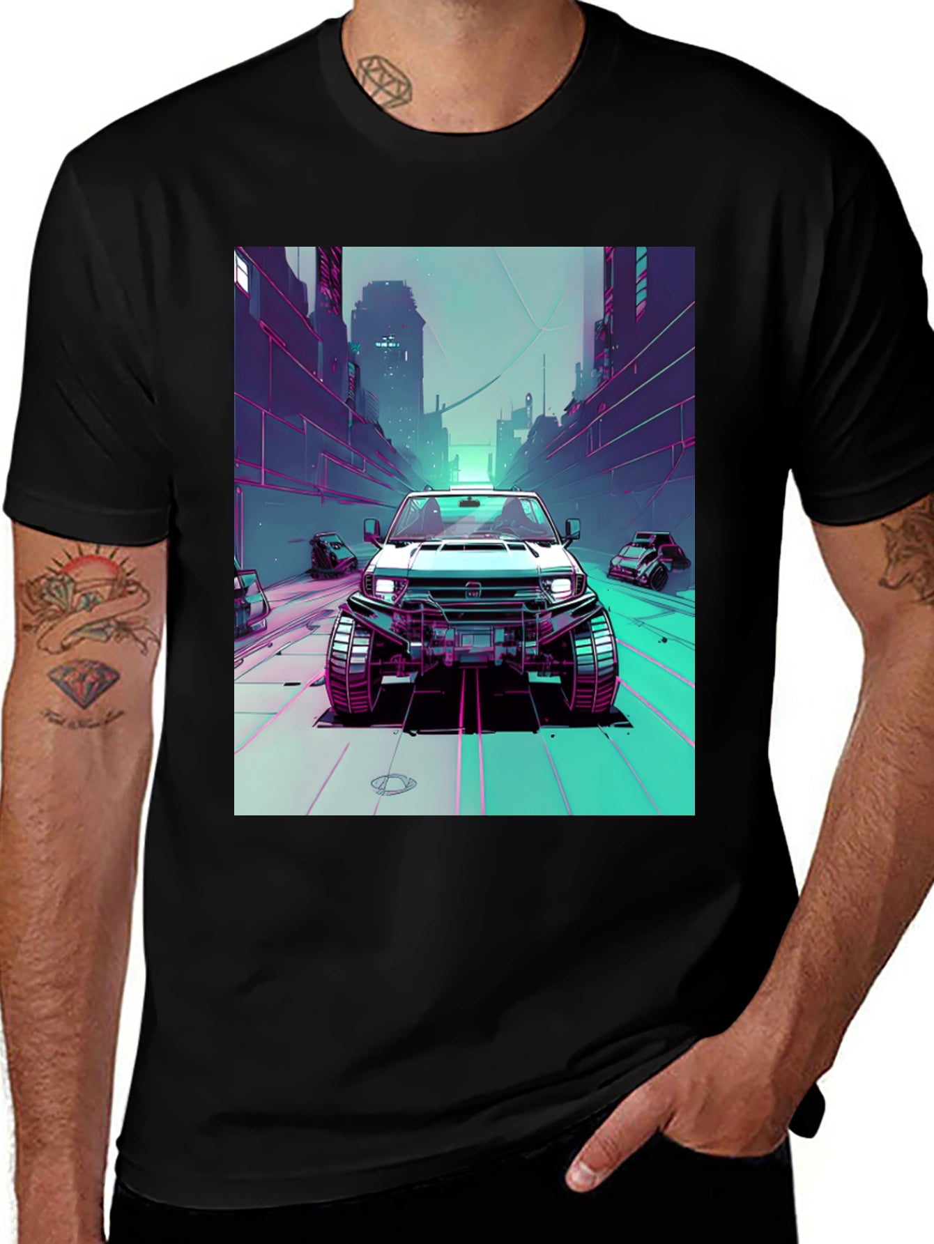 Retro Cyberpunk Car T-Shirt