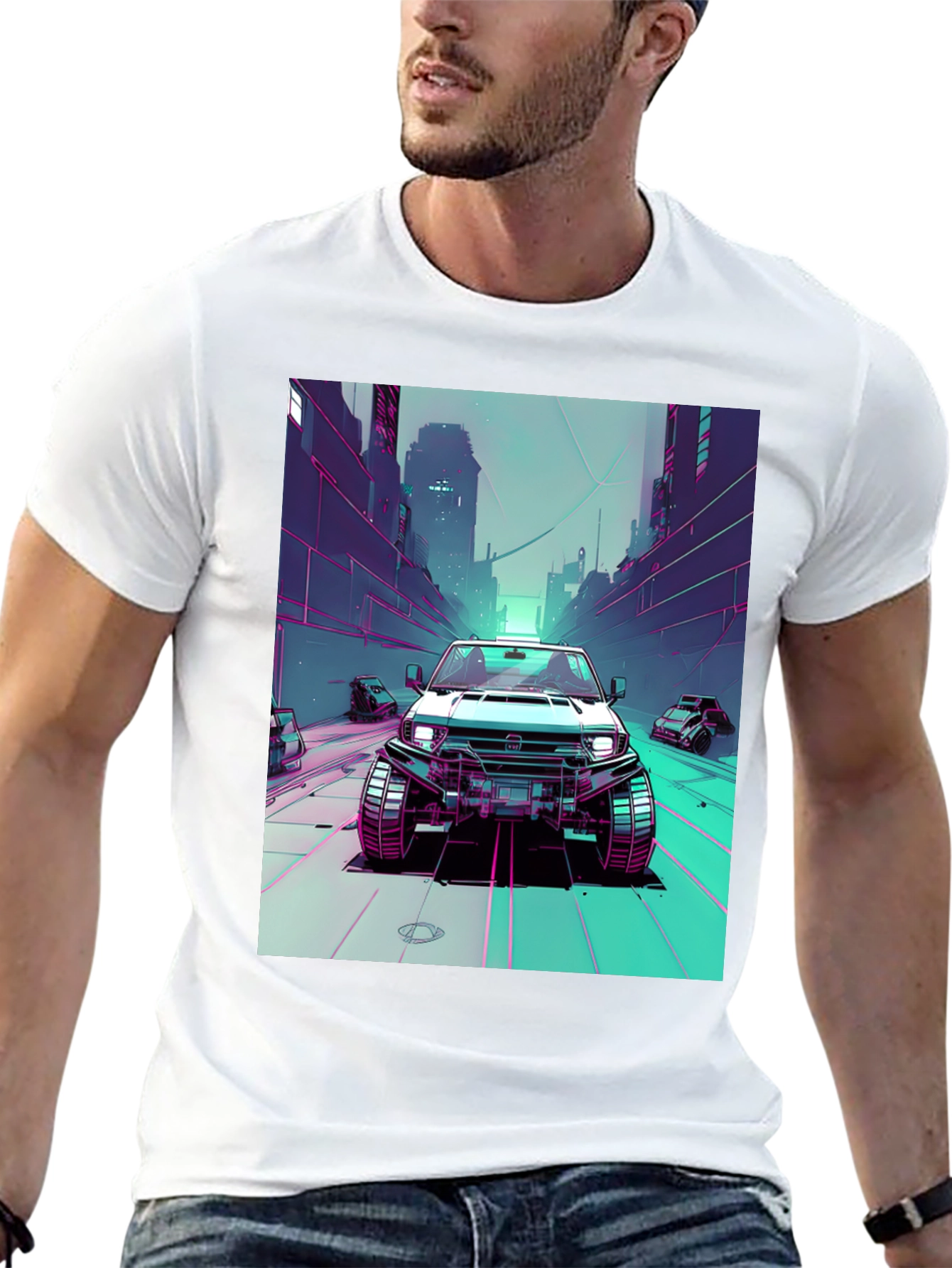Retro Cyberpunk Car T-Shirt