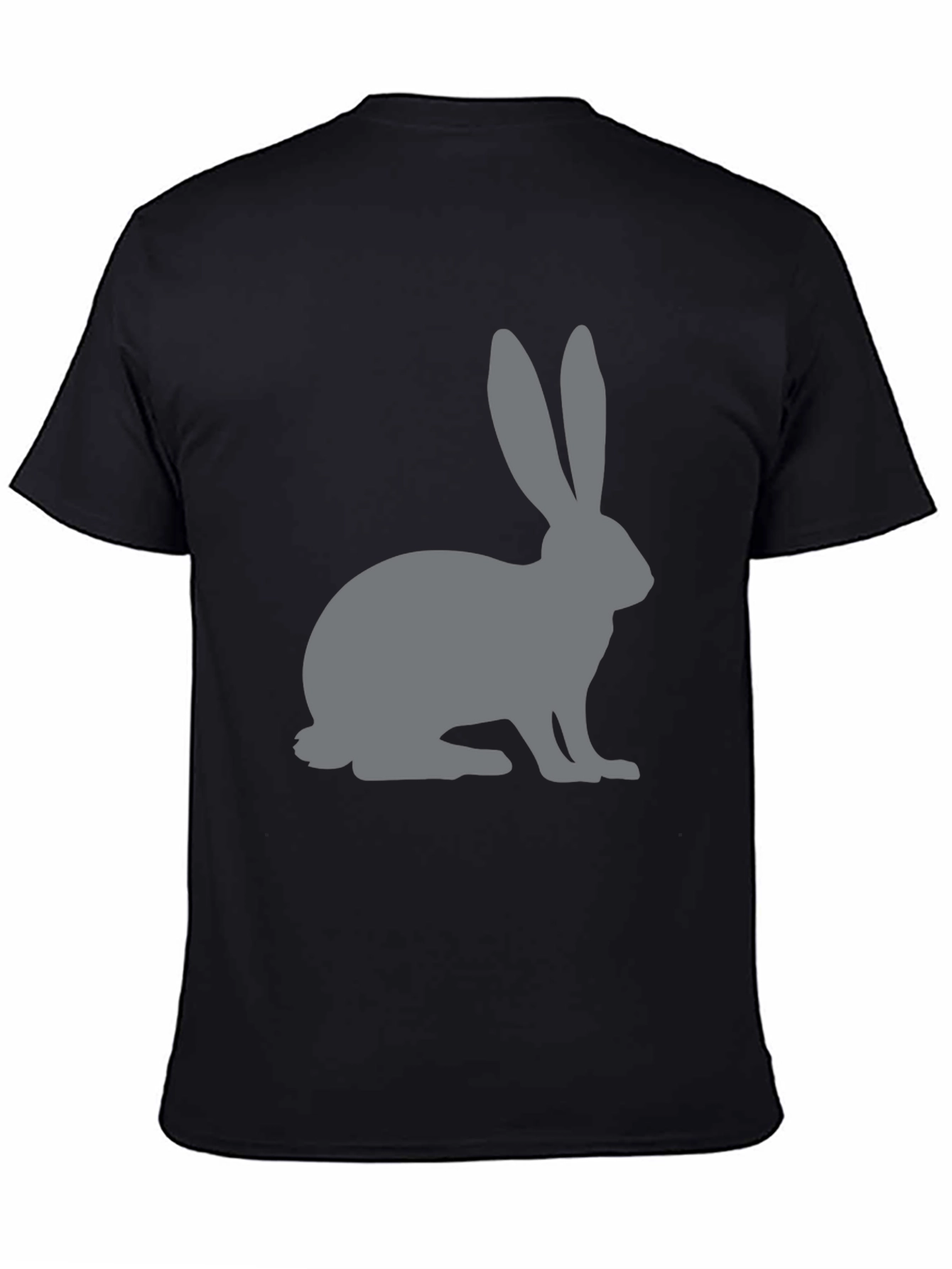 Rabbit Graphic T-Shirt - Black Cotton Tee