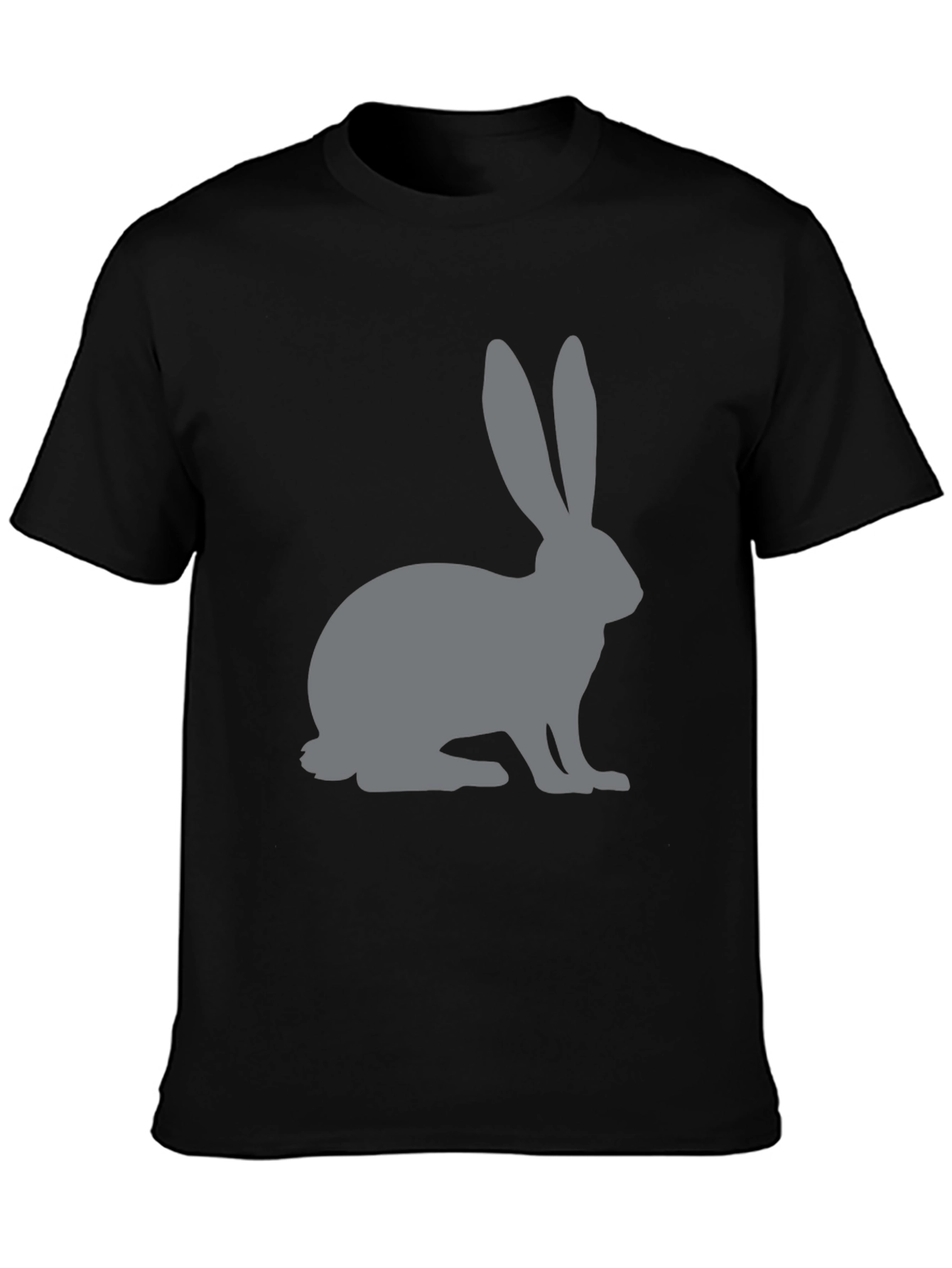 Rabbit Graphic T-Shirt - Black Cotton Tee