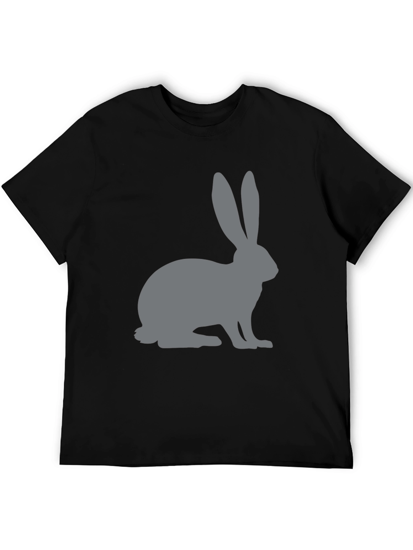 Rabbit Graphic T-Shirt - Black Cotton Tee