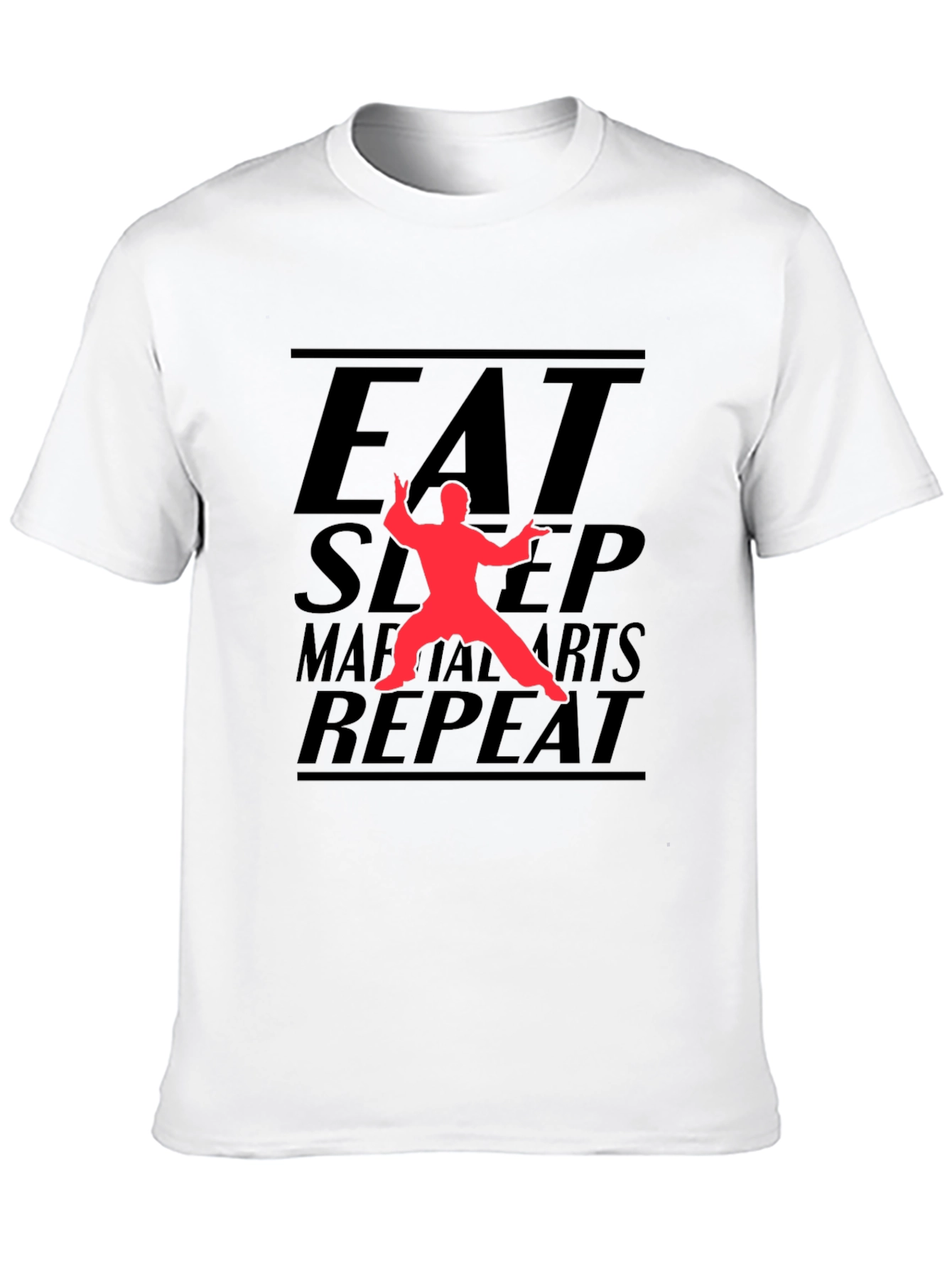 Eat Sleep Martial Arts Repeat Black T-Shirt