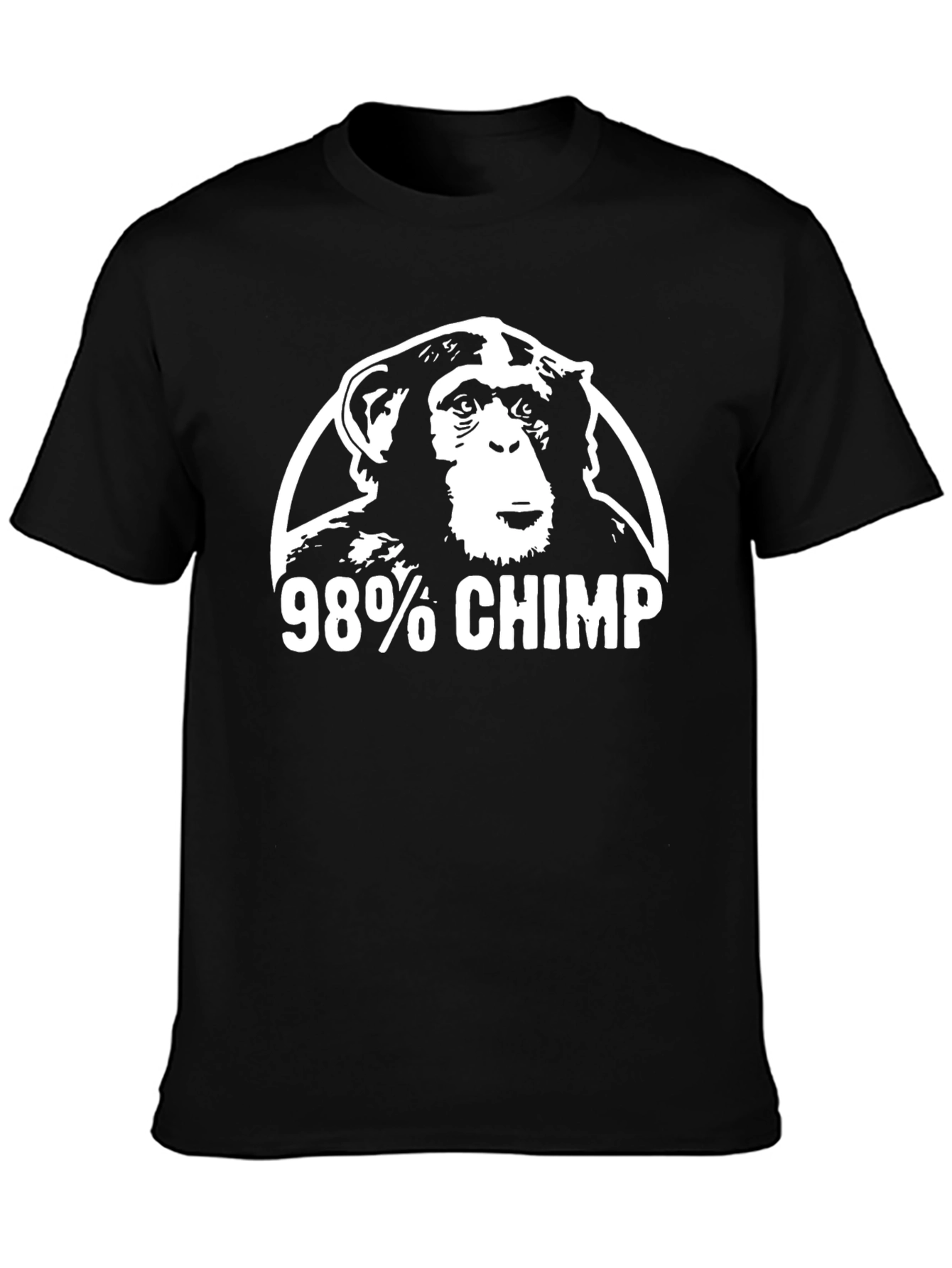 98% Chimp Graphic Tee - Black T-Shirt