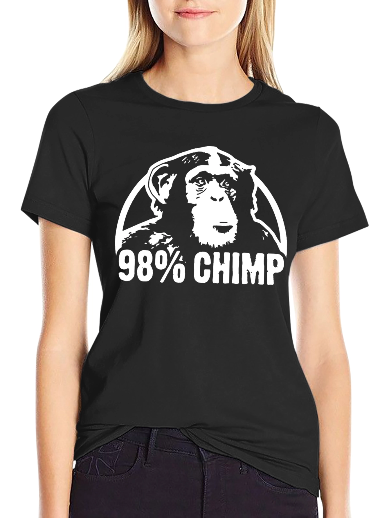 98% Chimp Graphic Tee - Black T-Shirt