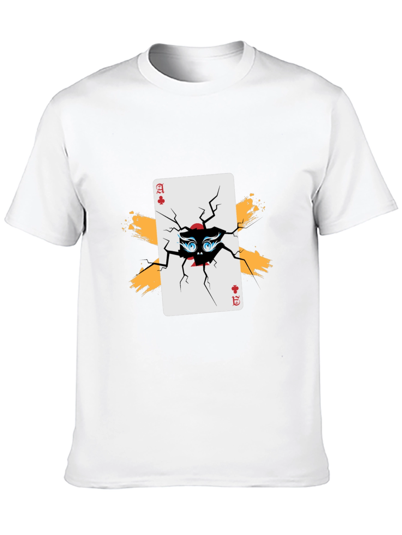 Ace of Clubs Graphic Tee - Cracked Card Design
