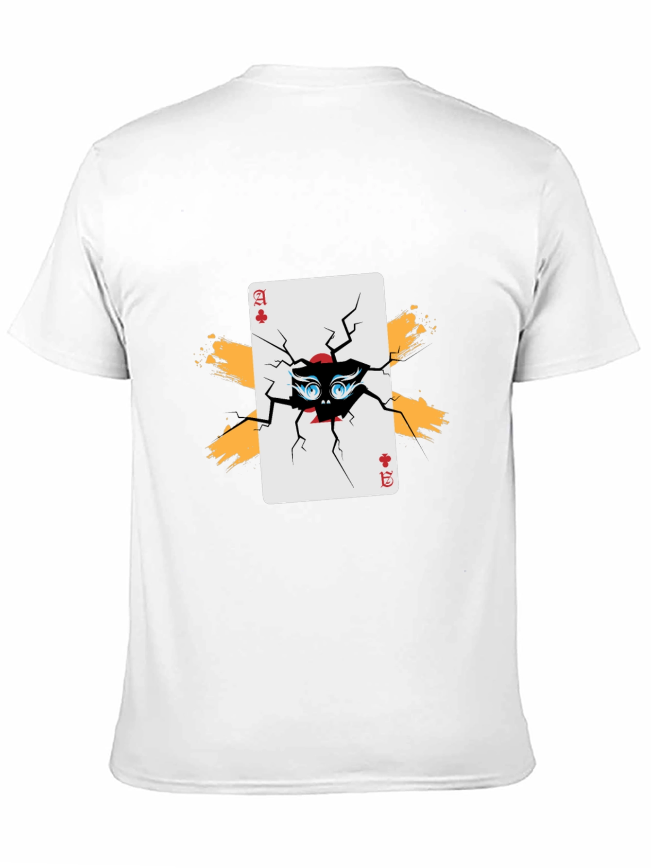 Ace of Clubs Graphic Tee - Cracked Card Design