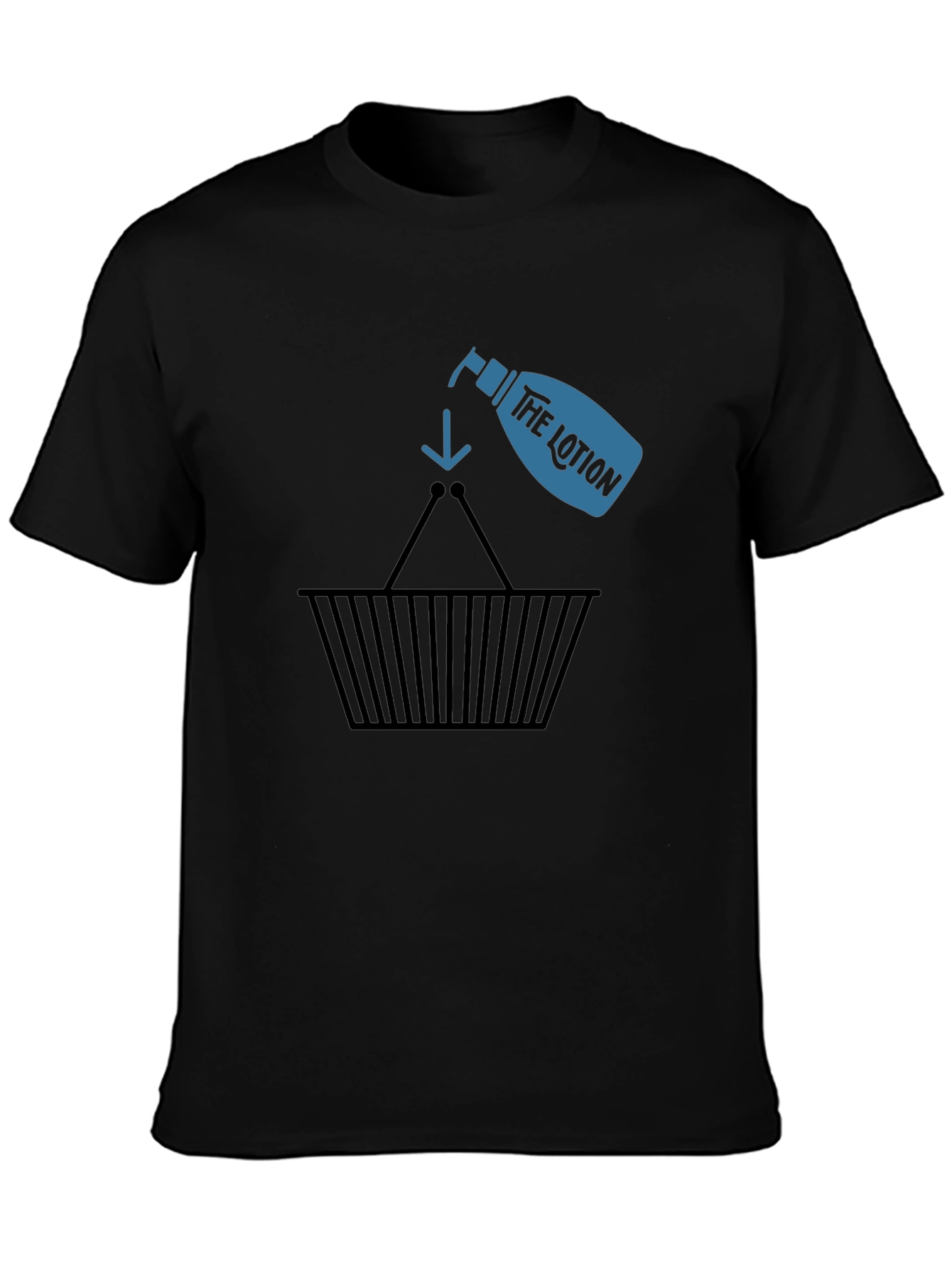 Lotion Basket Black T-Shirt - Funny & Unique Design