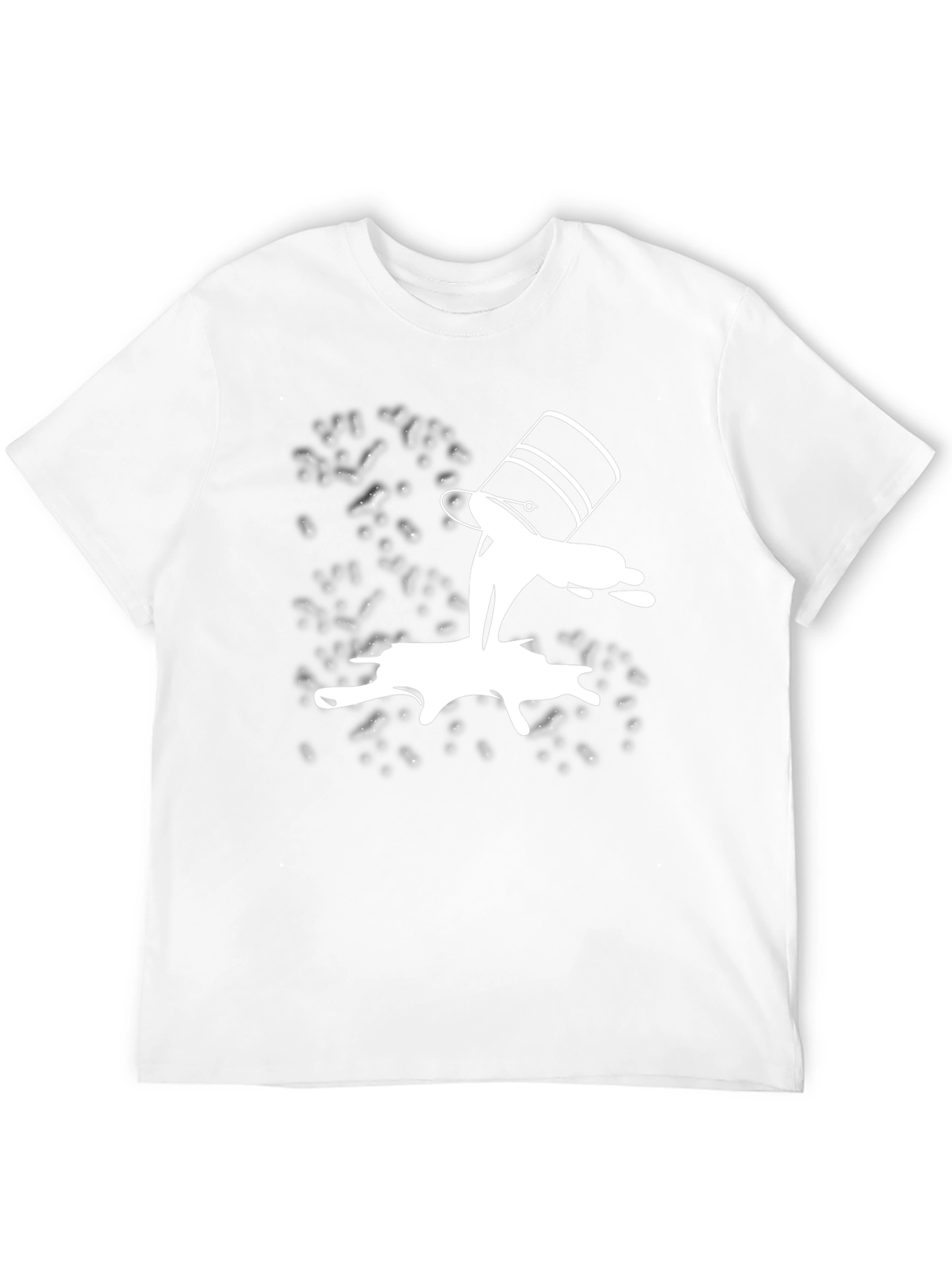 Paint Spill Graphic Tee - Black Casual T-Shirt