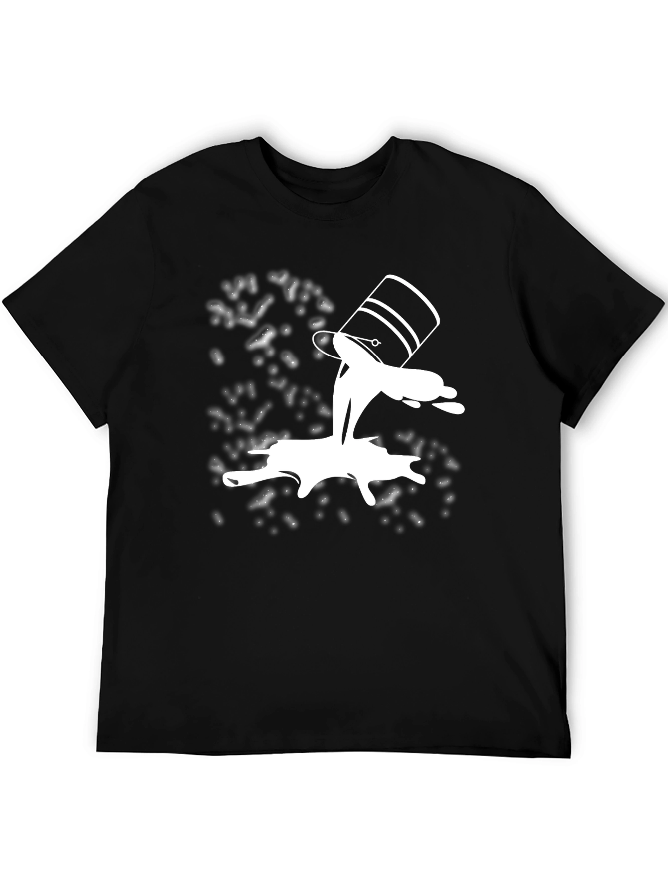 Paint Spill Graphic Tee - Black Casual T-Shirt