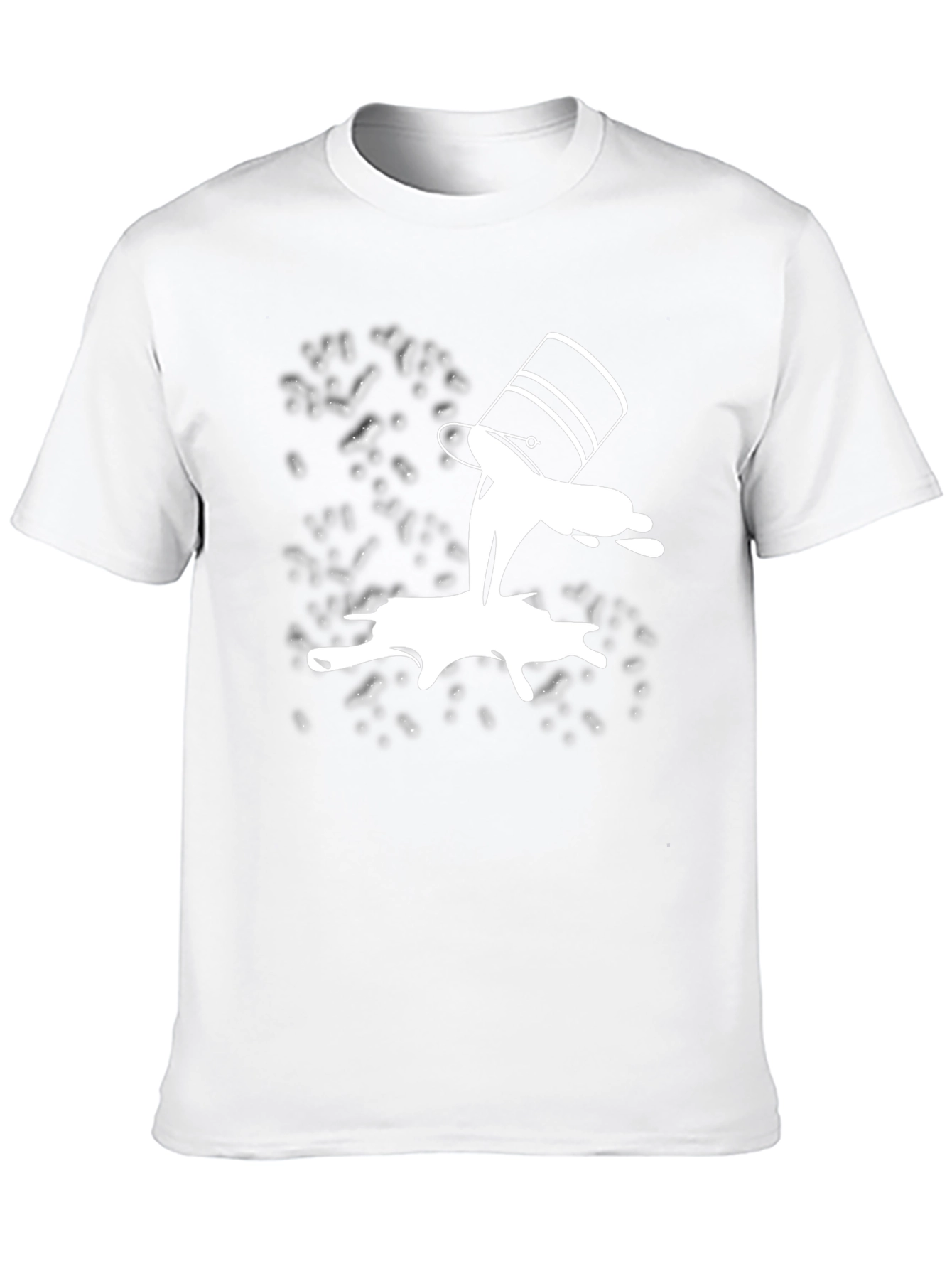 Paint Spill Graphic Tee - Black Casual T-Shirt