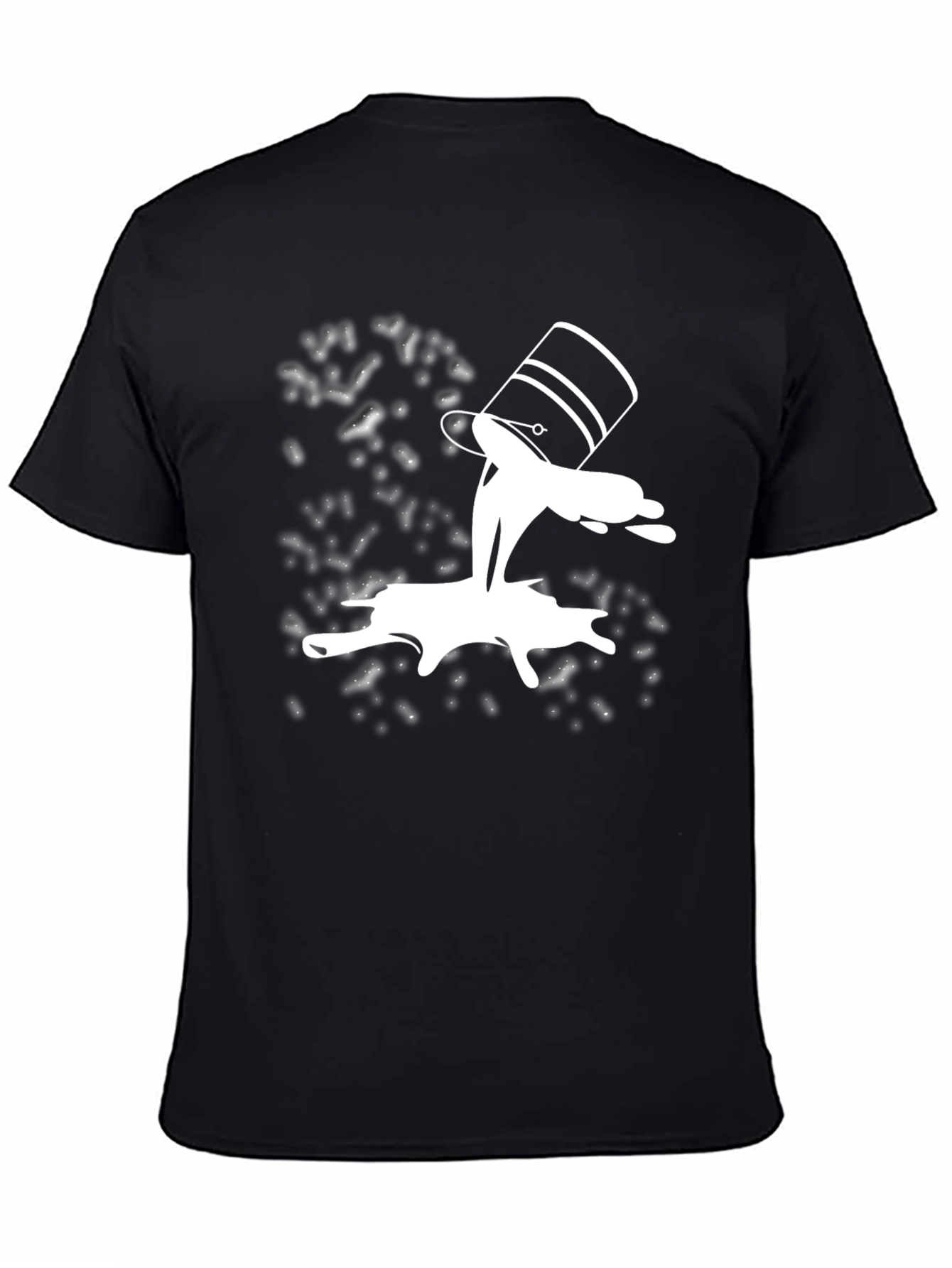 Paint Spill Graphic Tee - Black Casual T-Shirt