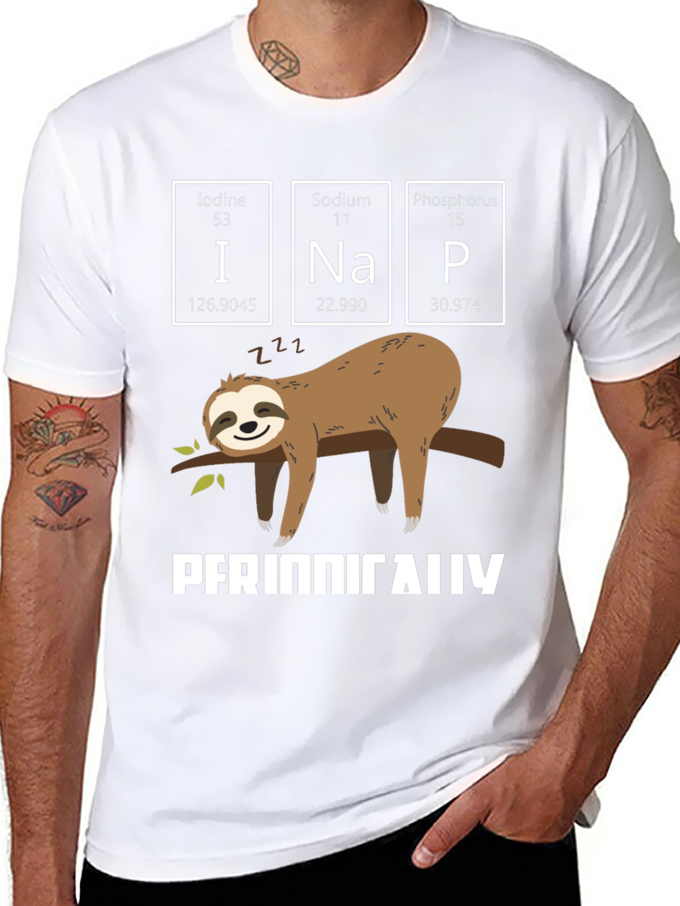 Periodic Table Sloth Nap T-Shirt