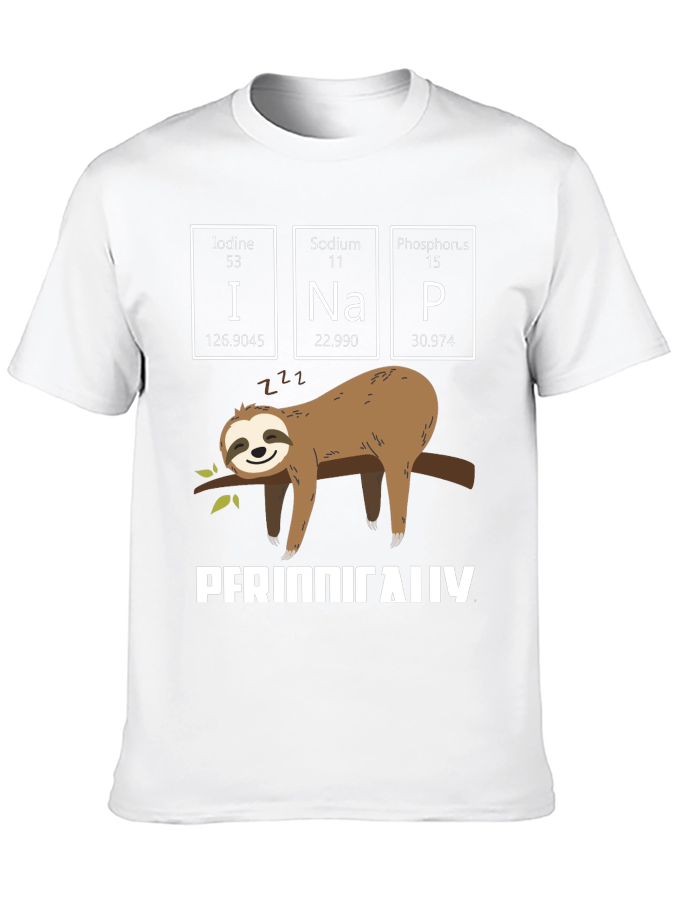 Periodic Table Sloth Nap T-Shirt