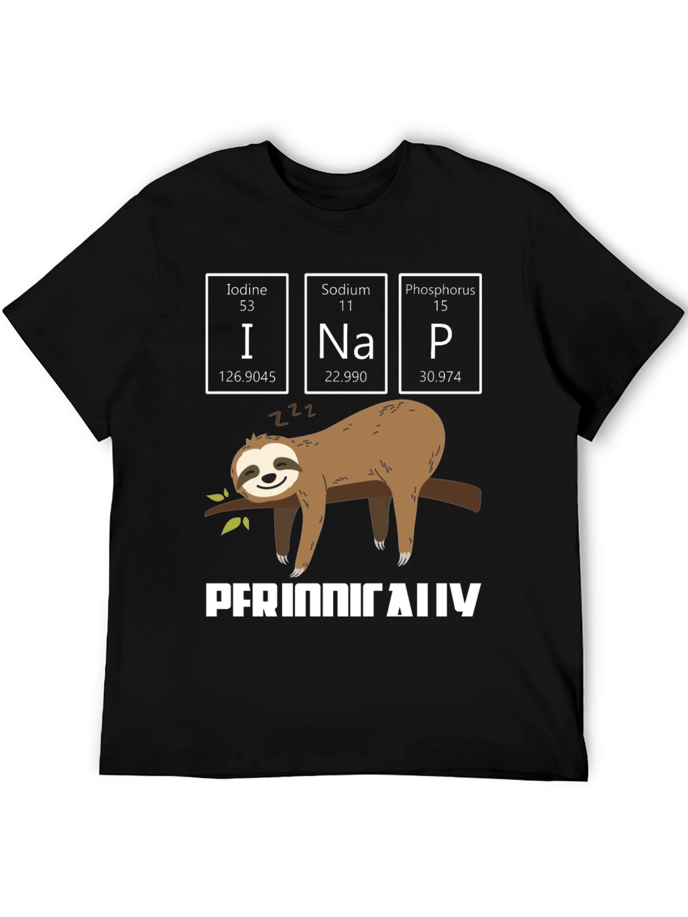 Periodic Table Sloth Nap T-Shirt