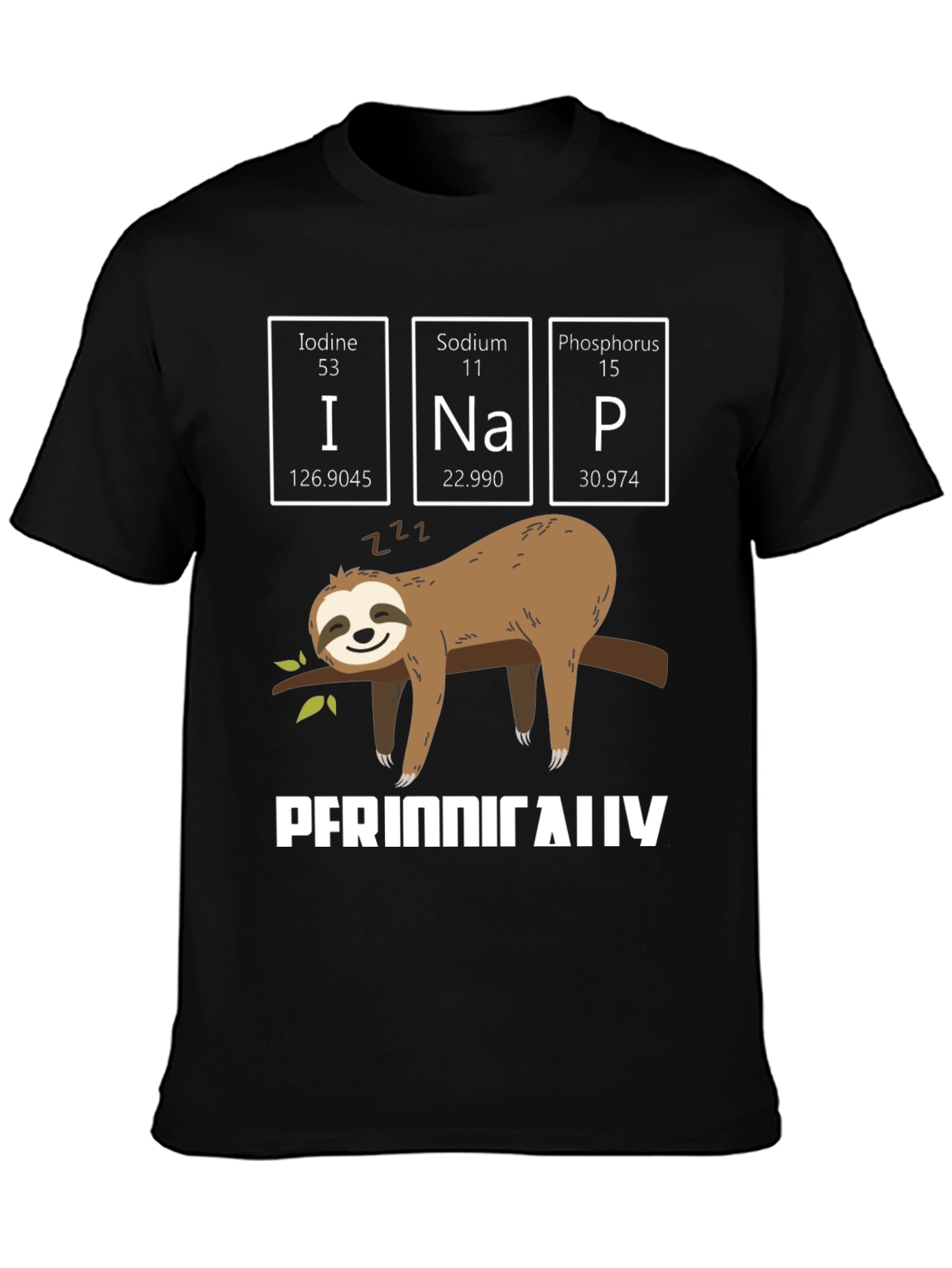 Periodic Table Sloth Nap T-Shirt