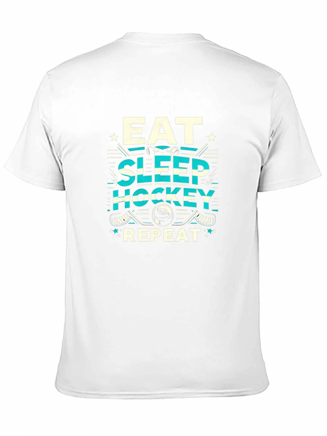 Eat Sleep Hockey Repeat Graphic Tee