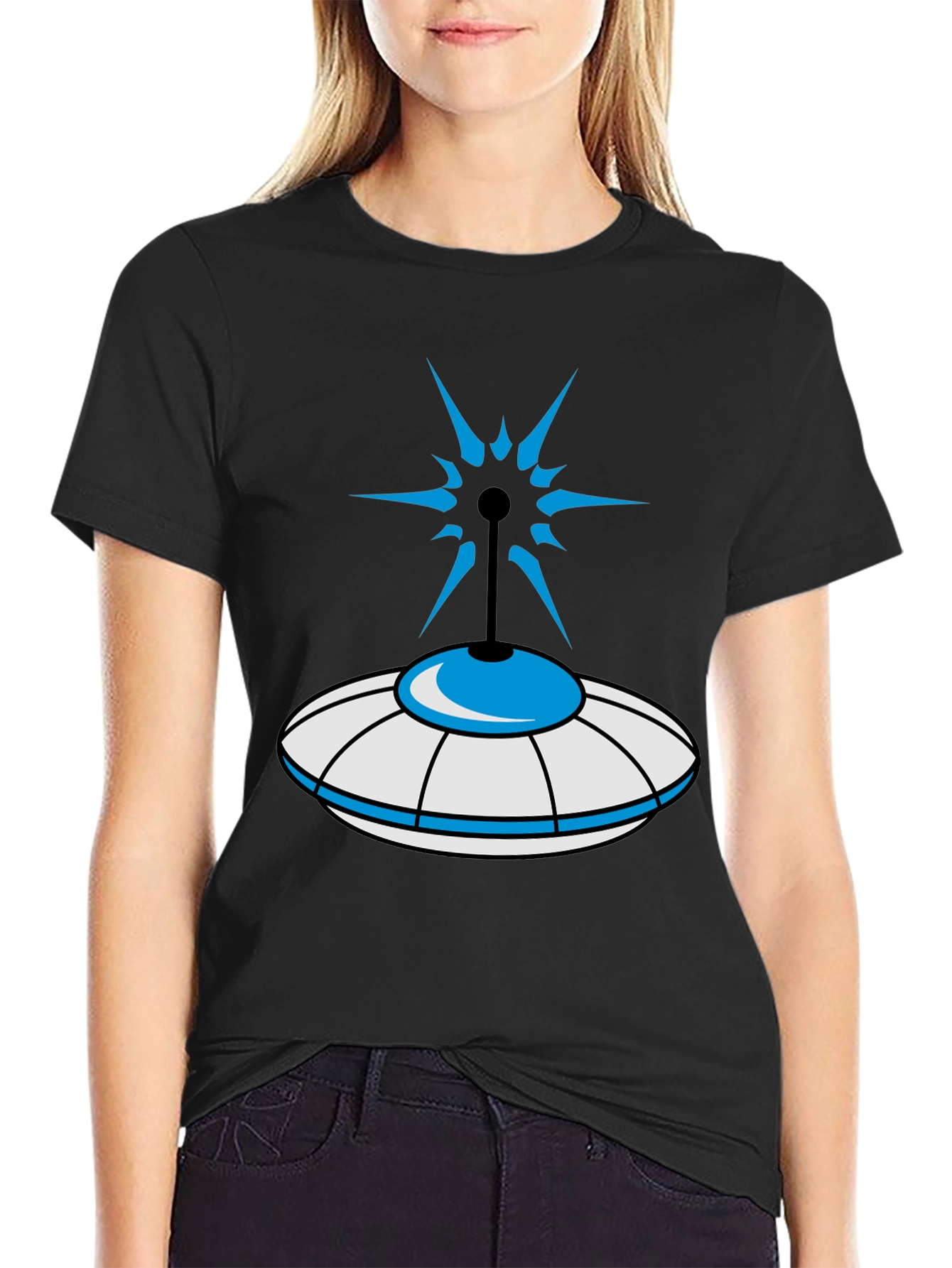 UFO Graphic Tee - Novelty Alien Spaceship T-Shirt