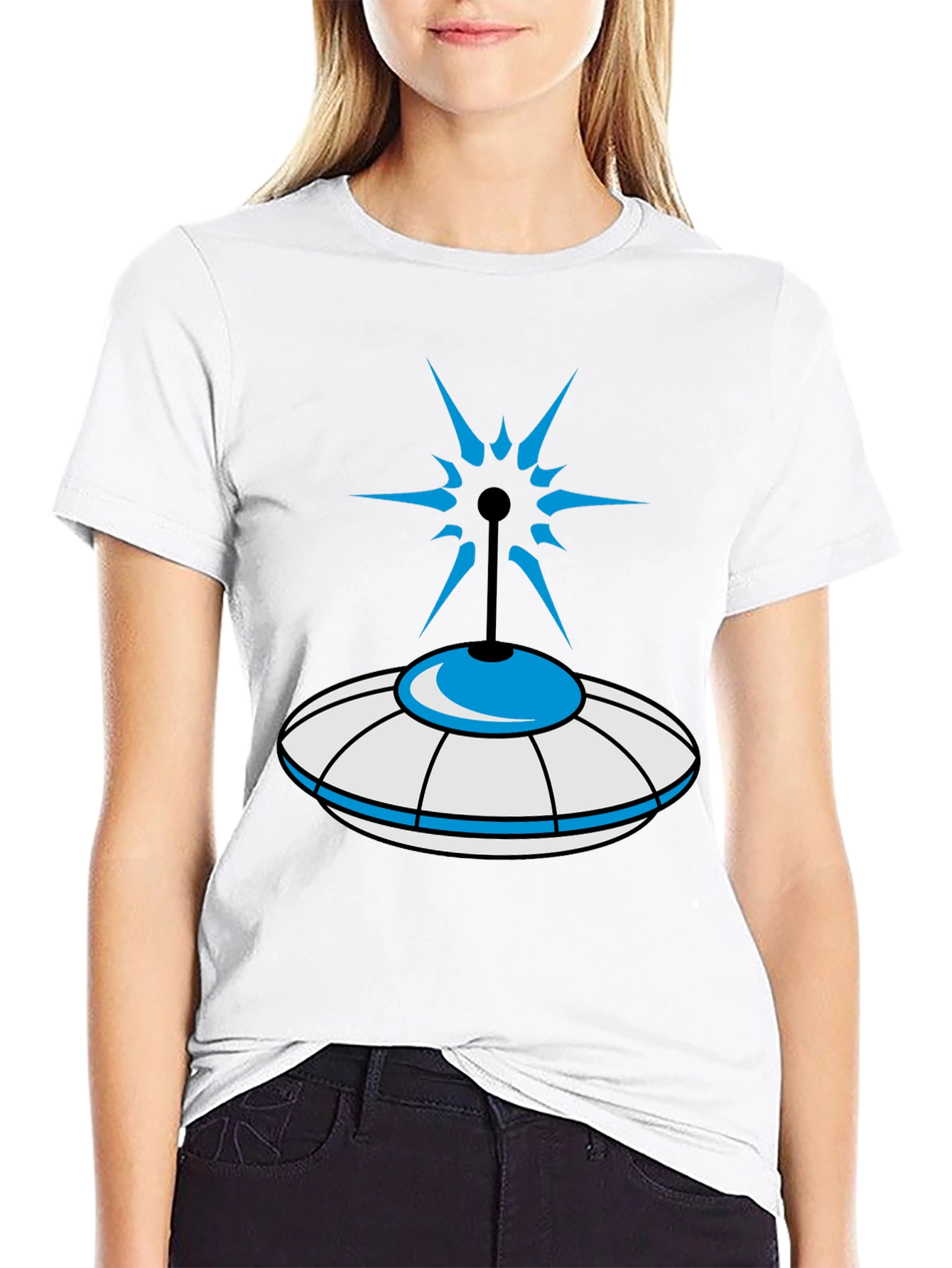UFO Graphic Tee - Novelty Alien Spaceship T-Shirt