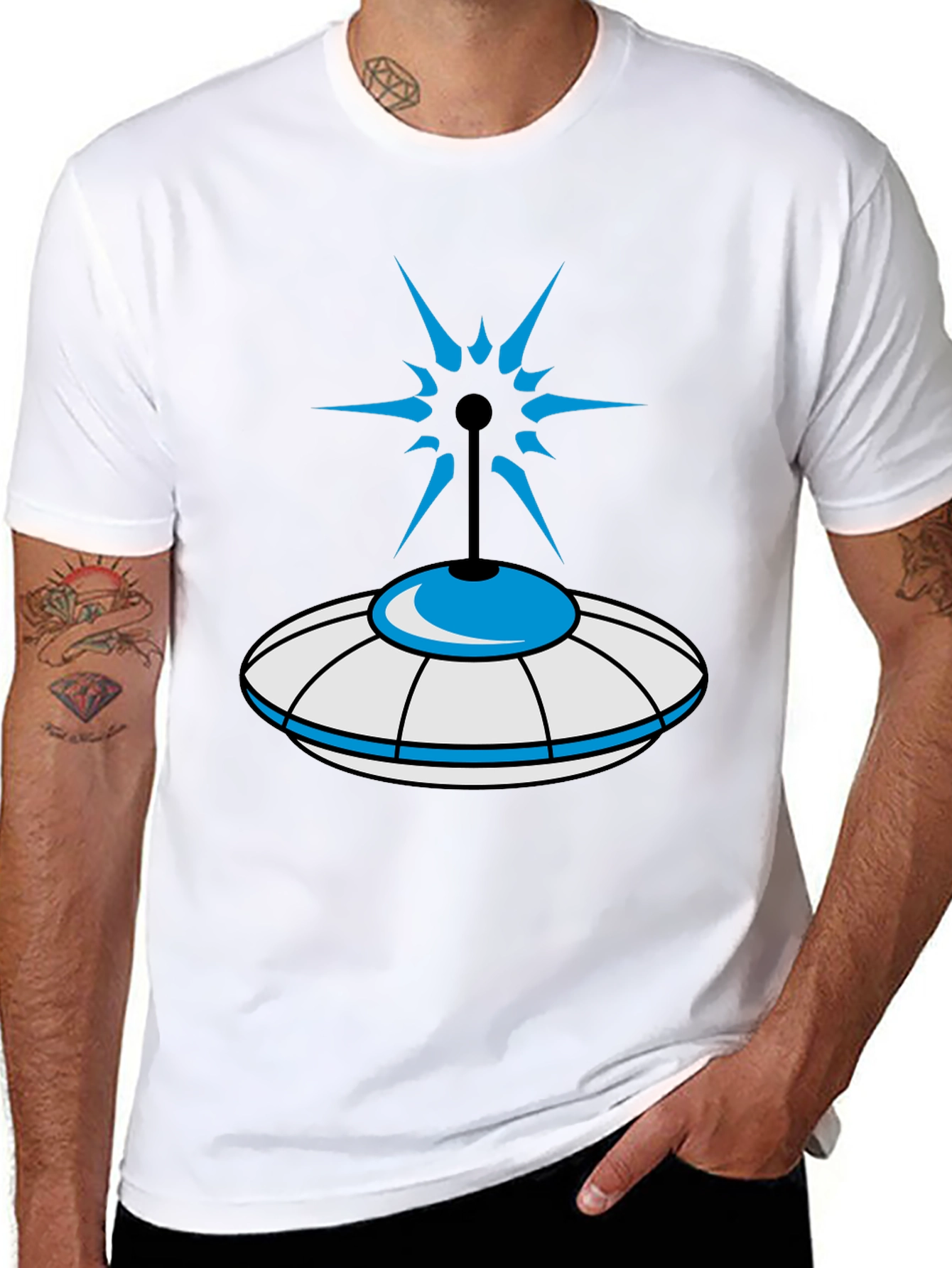 UFO Graphic Tee - Novelty Alien Spaceship T-Shirt