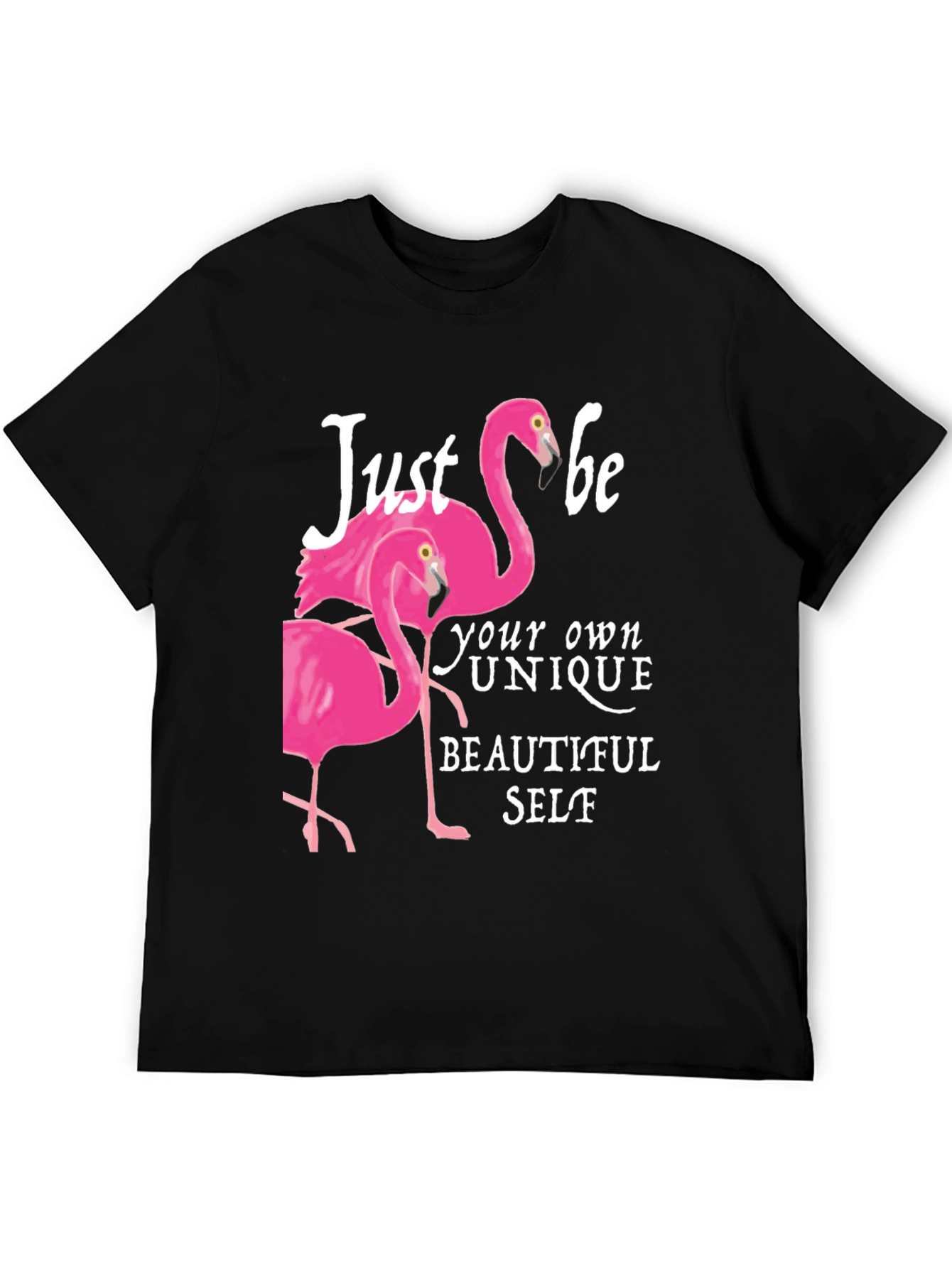 Flamingo Be Yourself Graphic Tee - Black