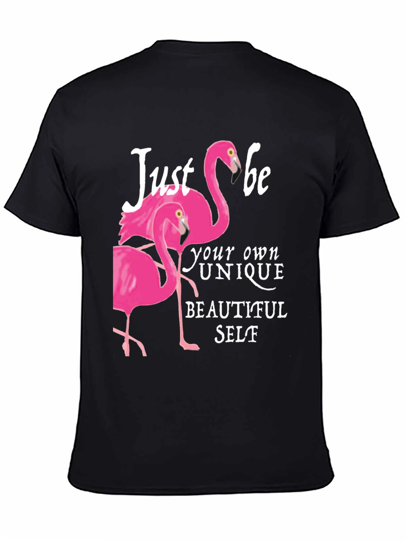 Flamingo Be Yourself Graphic Tee - Black