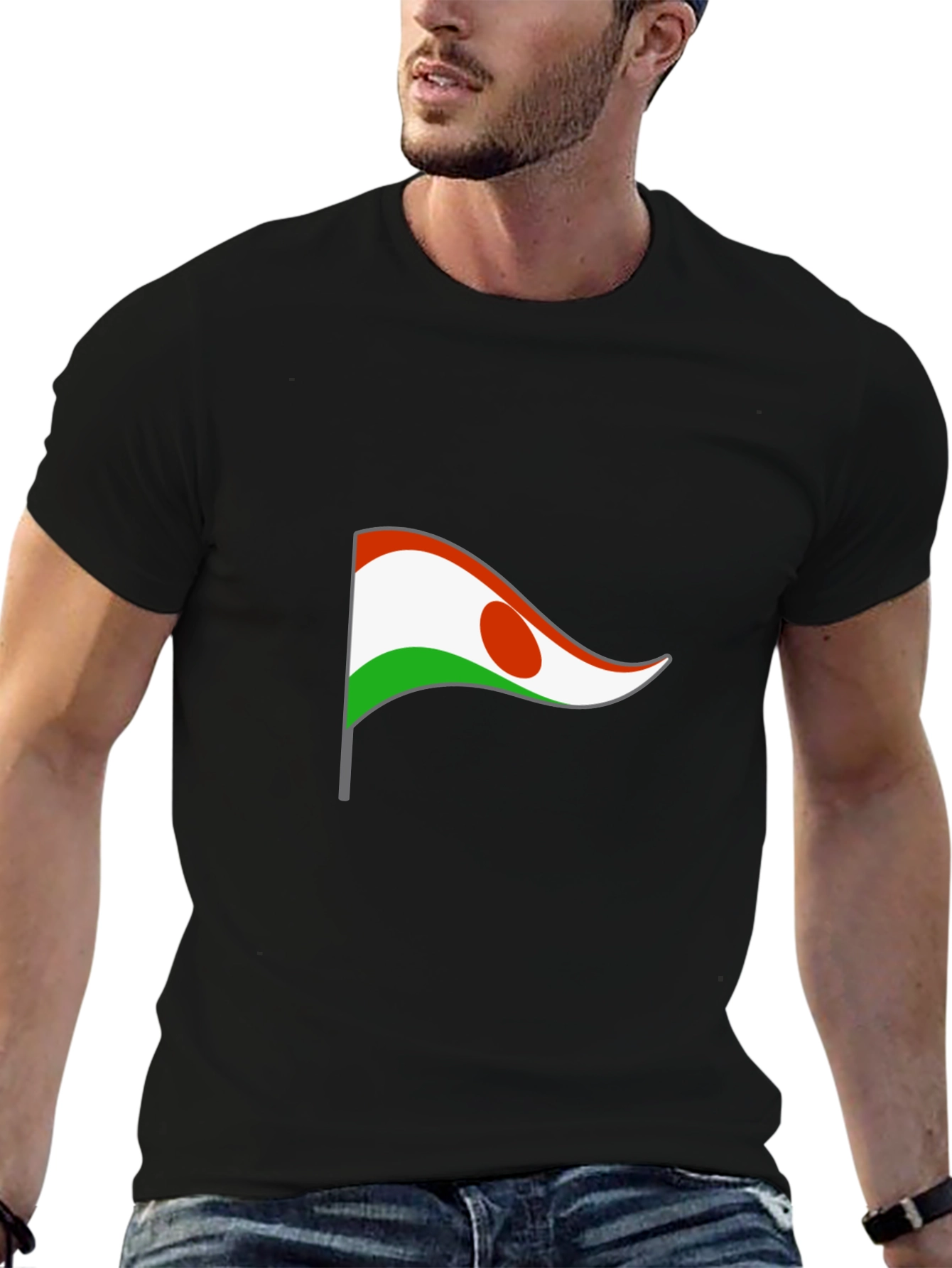 Niger Flag T-Shirt - Black Graphic Tee