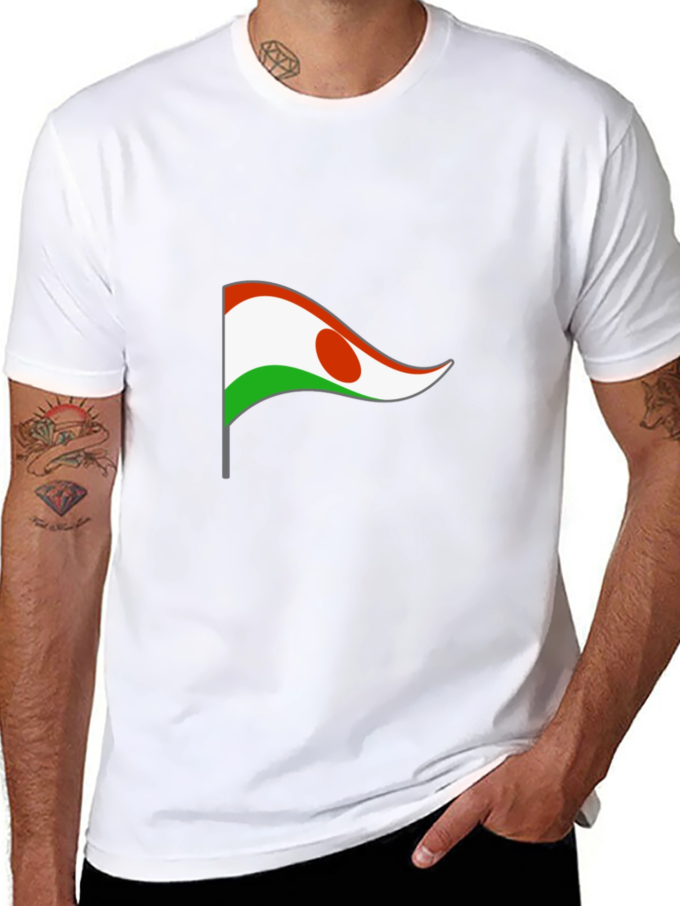 Niger Flag T-Shirt - Black Graphic Tee