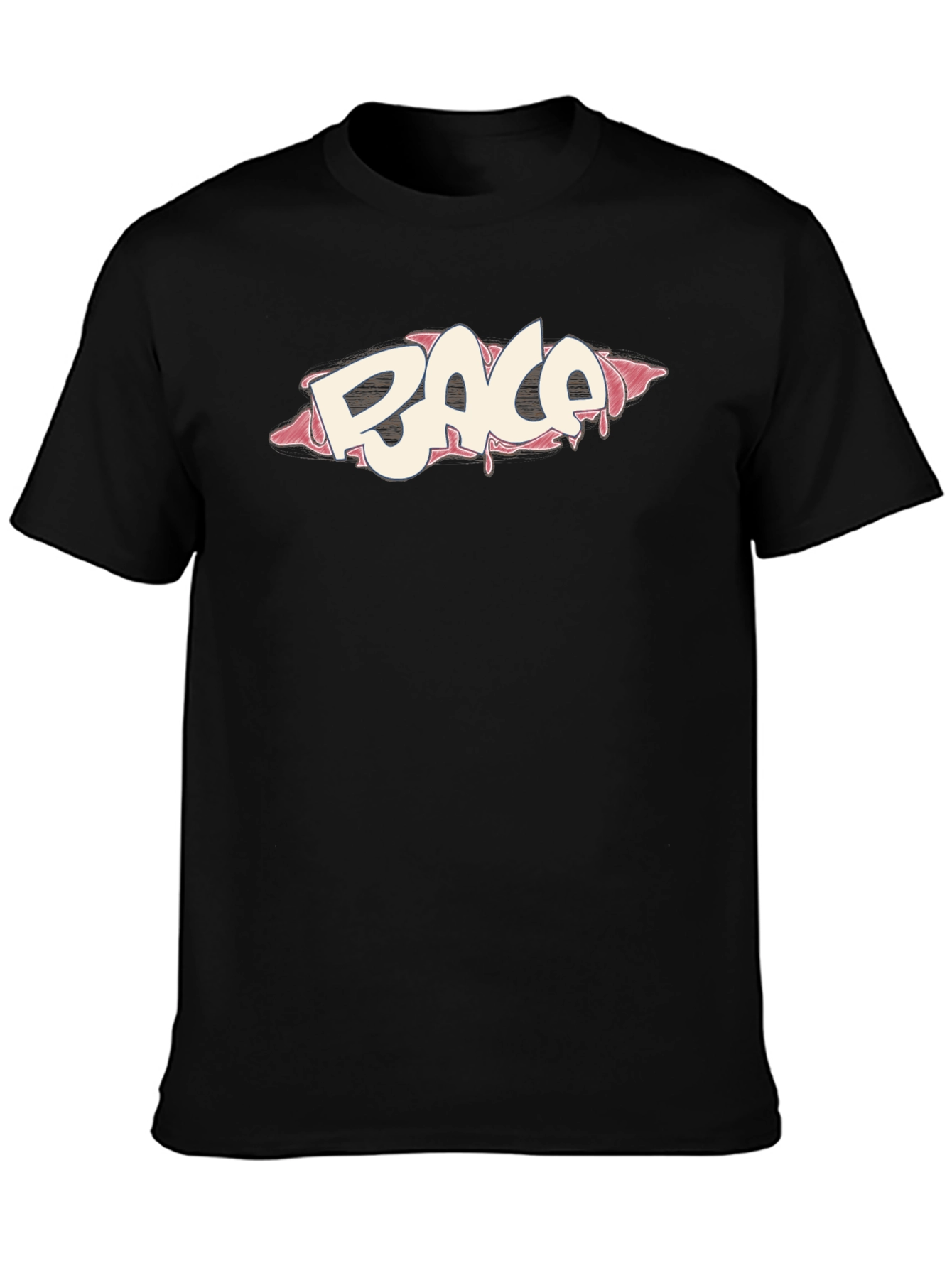 Cool RACA Graphic Print Black T-Shirt