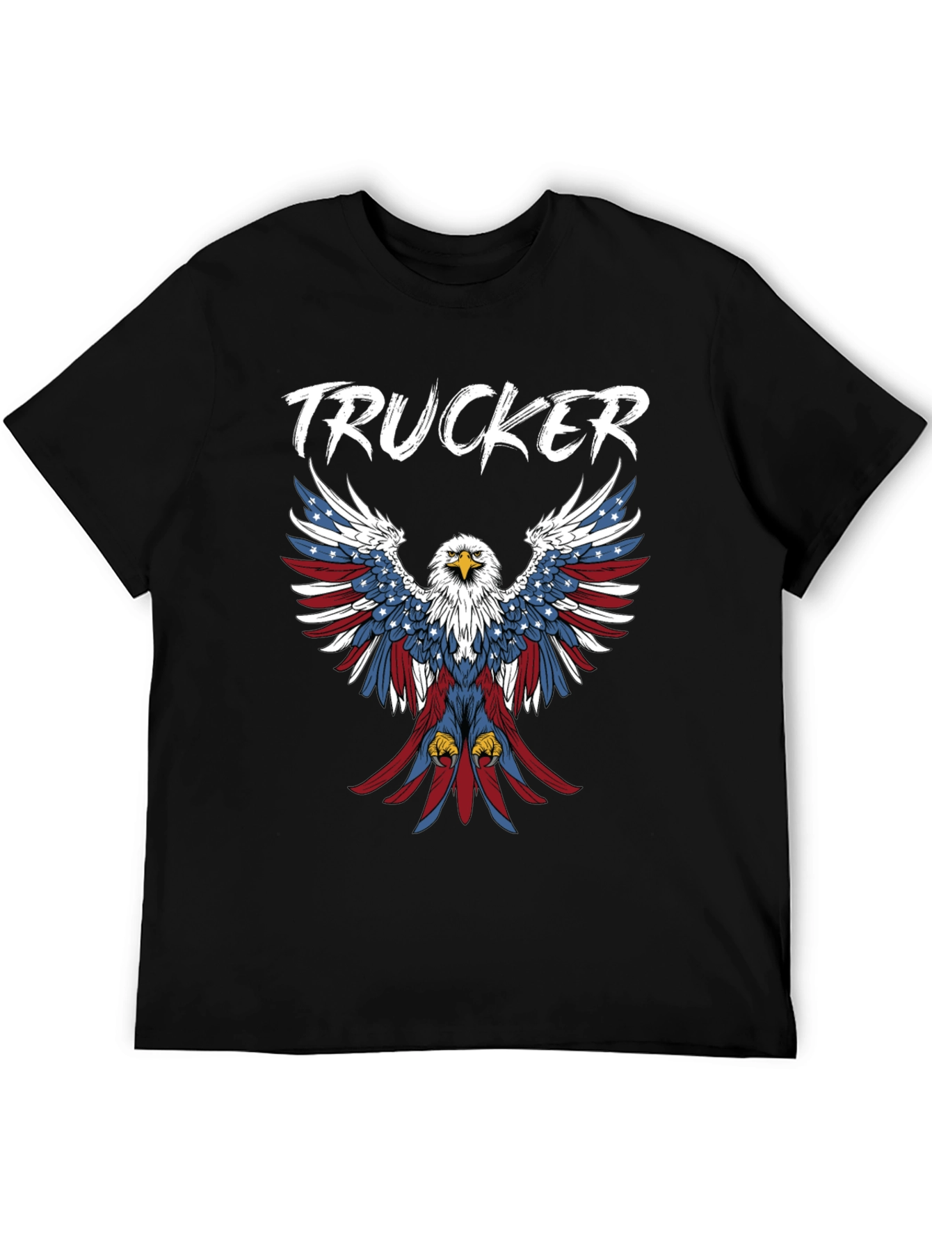 Trucker Patriotic Eagle Graphic Tee