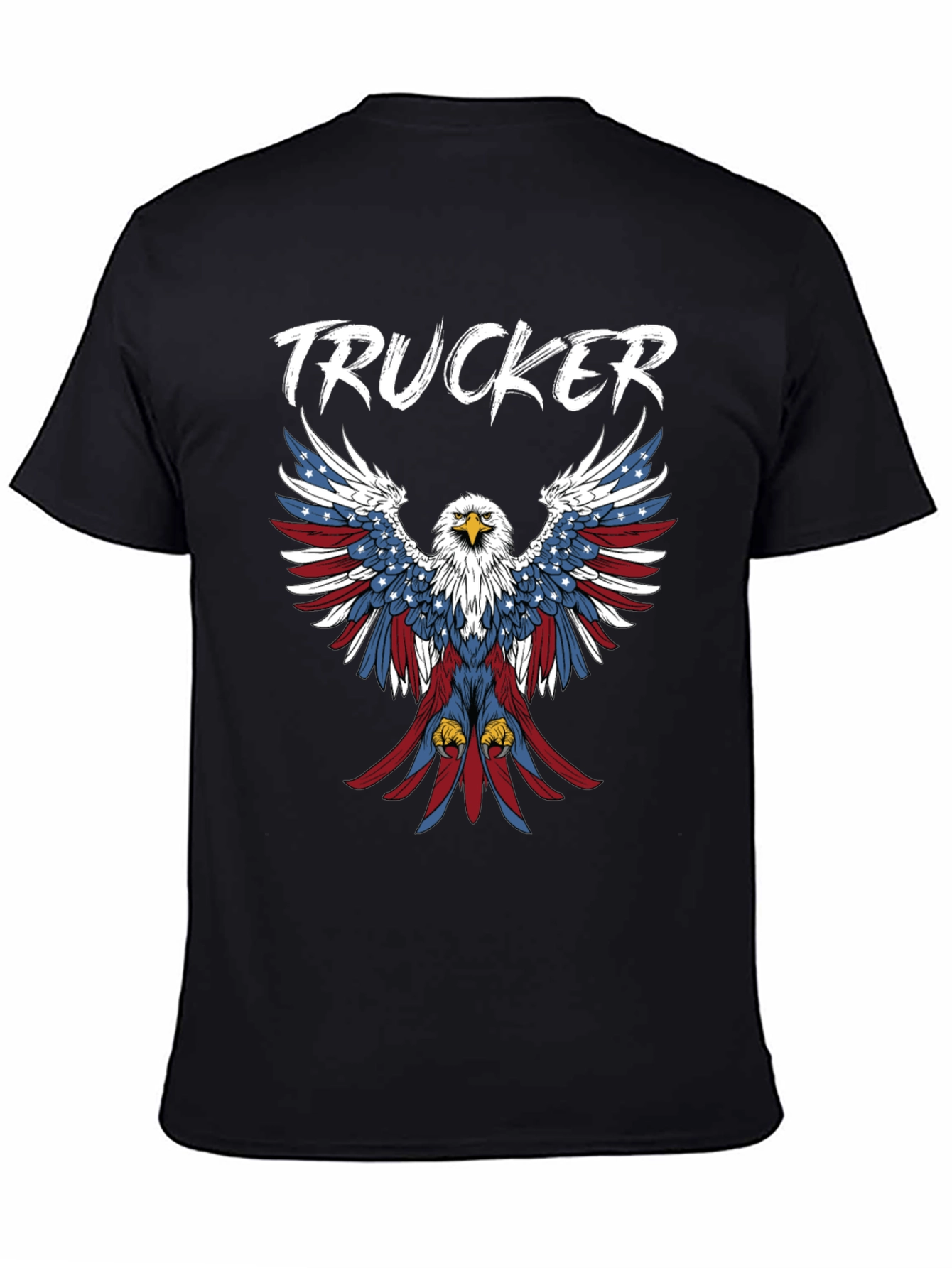 Trucker Patriotic Eagle Graphic Tee